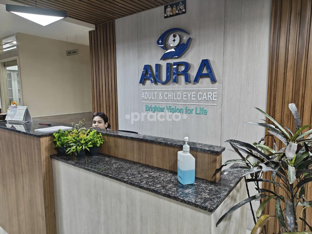 Reception Area at AURA Adult & Child Eye Care East Of Kailash Delhi