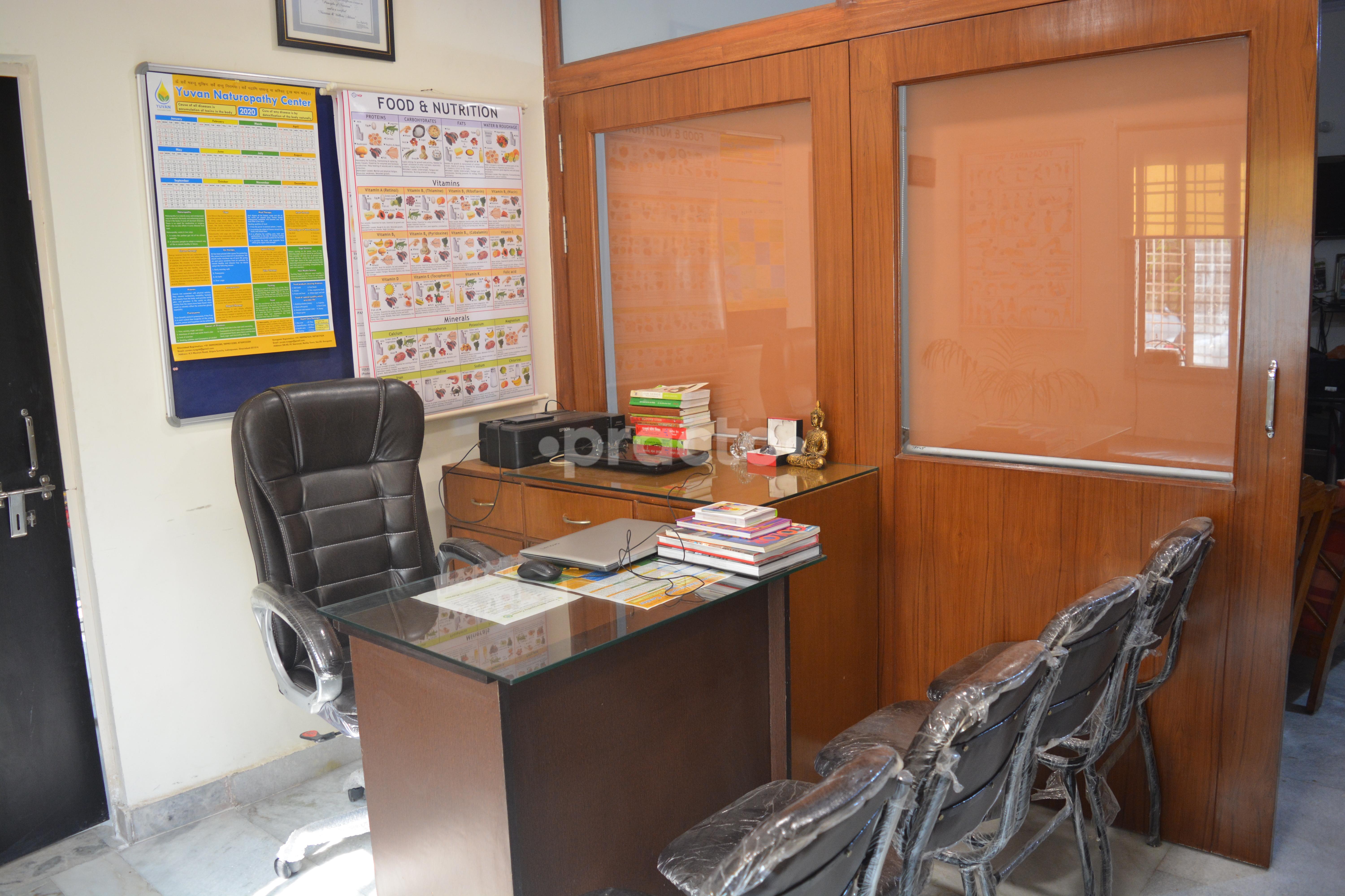 Reception Area at Yuvaan Naturopathy & Ayurved Center Indirapuram Ghaziabad