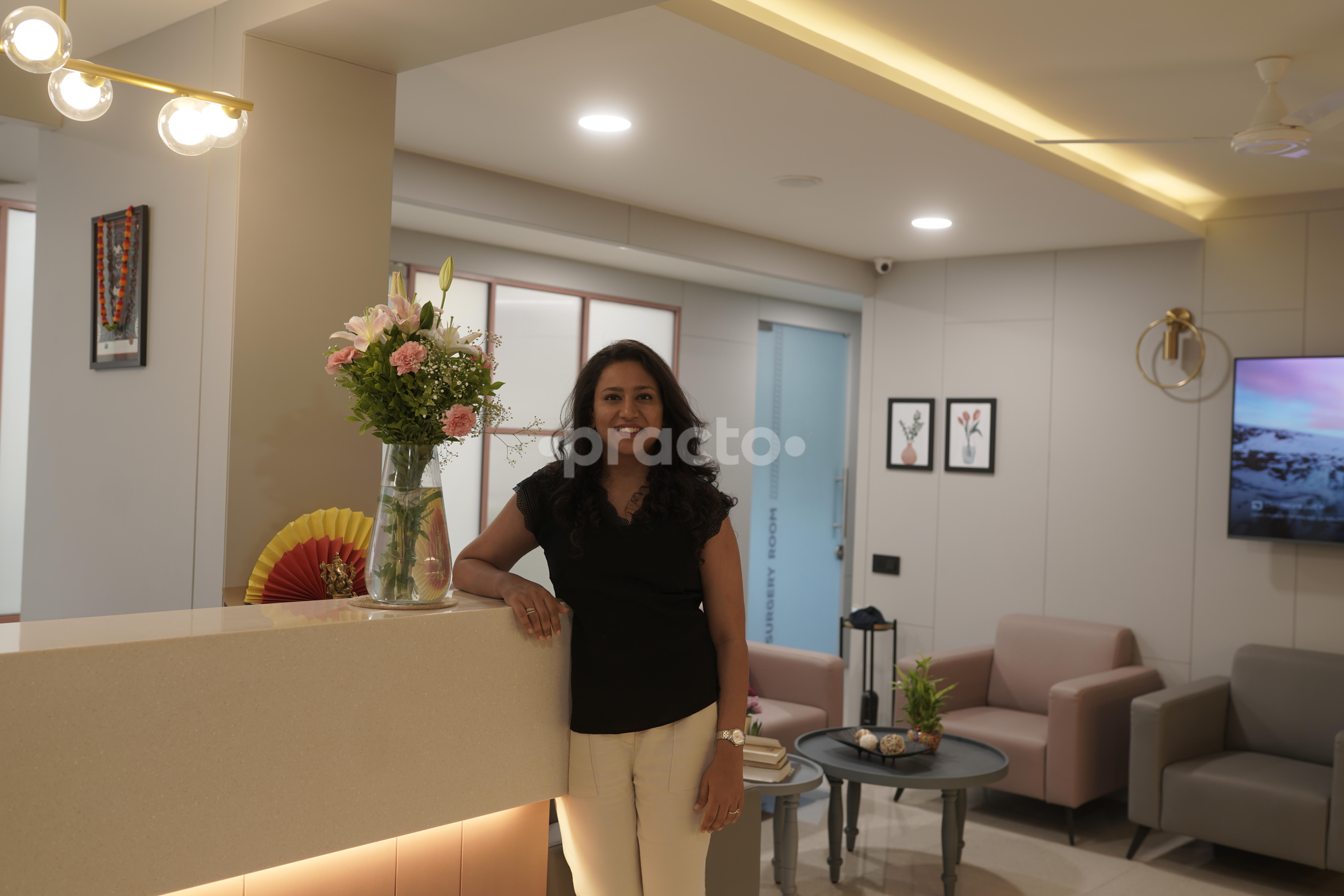 Reception Area at Zeeva Skin & Hair Clinic Navrangpura Ahmedabad
