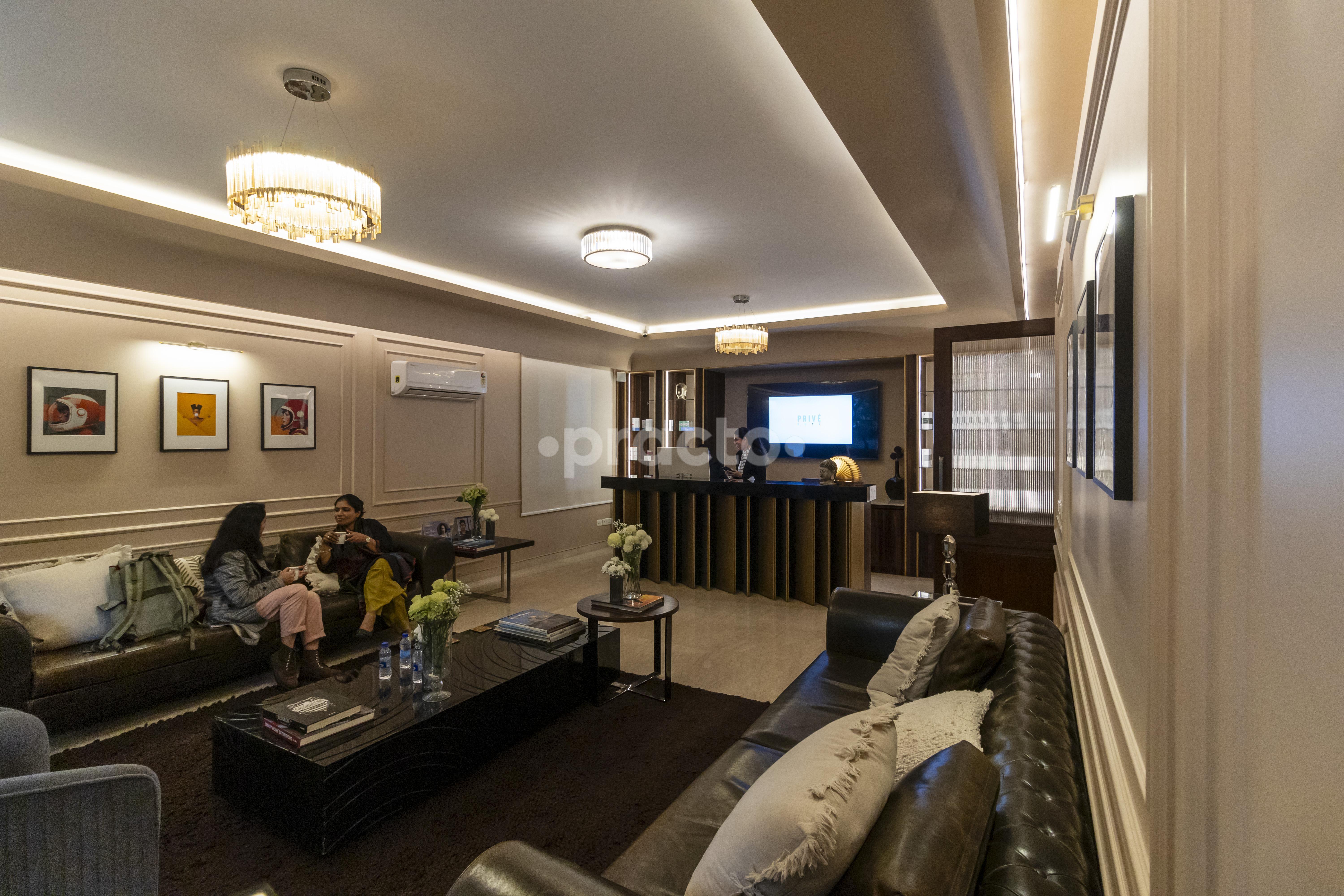 Waiting Area at Prive Luxe Skin and Wellness Vasant Vihar Delhi