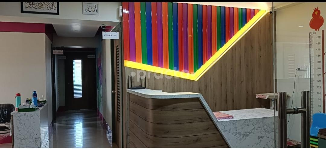 Reception Area at Babycare Children Hospital Juhapura Ahmedabad