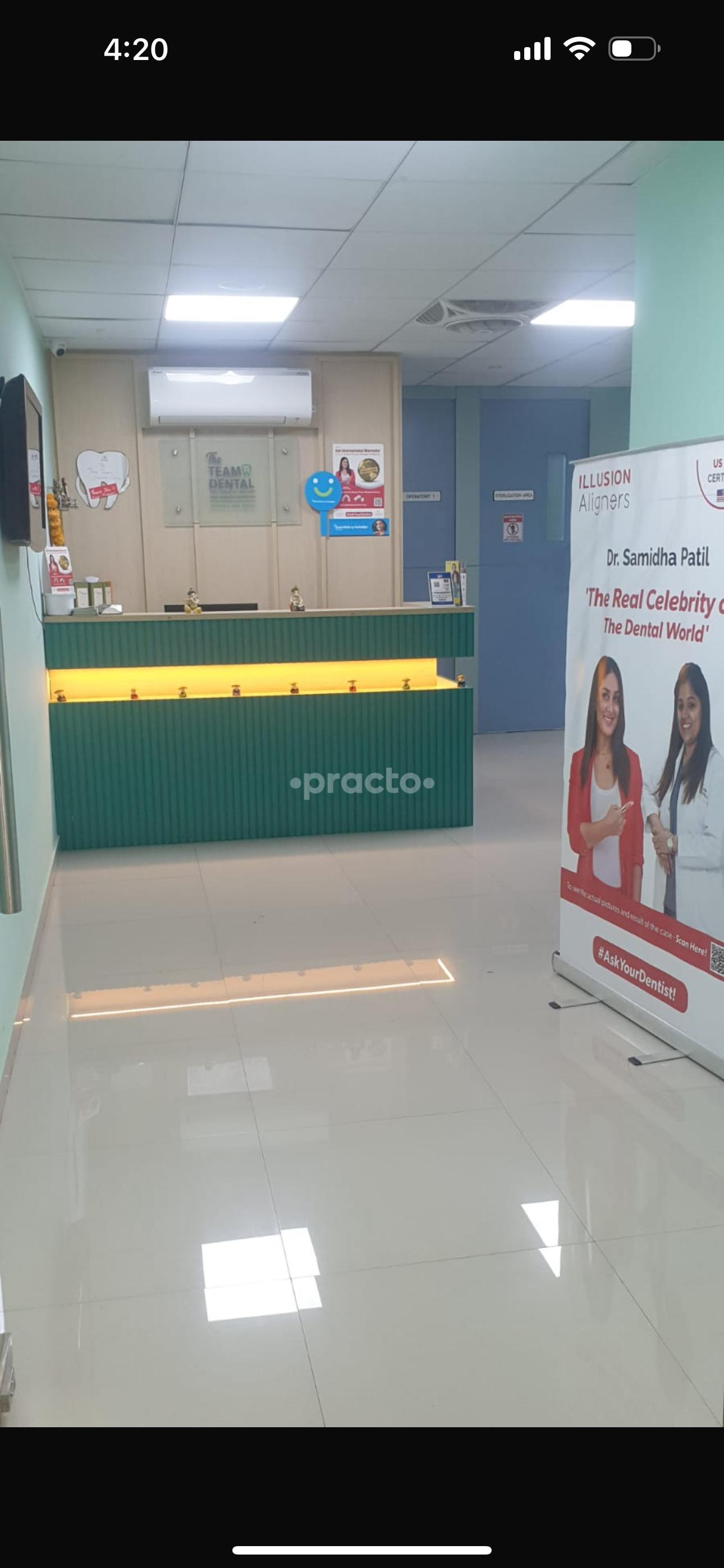 Reception Area at The Team Dental Viman Nagar Pune