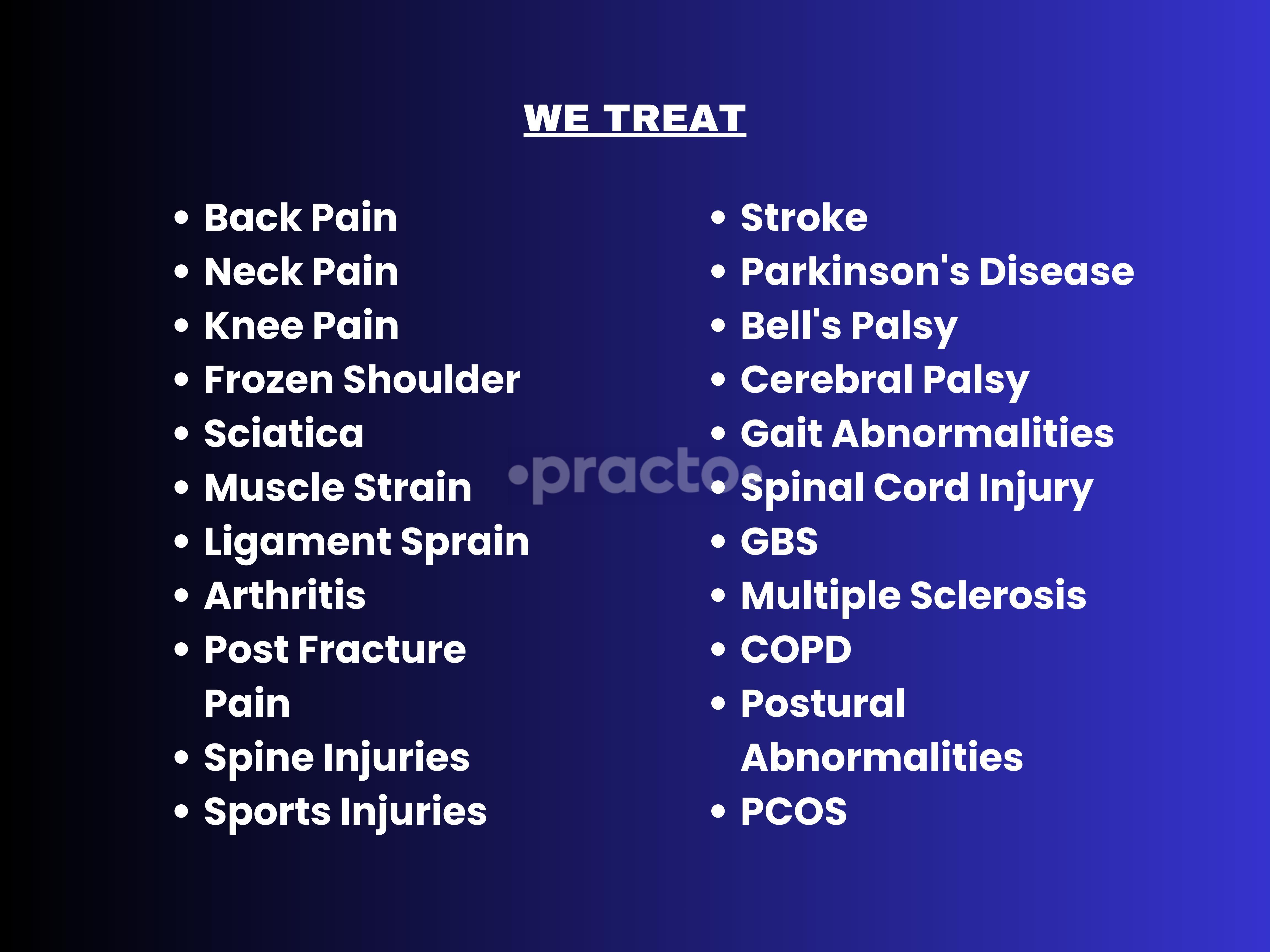 Menu Card at Kinesiq Physiotherapy & Rehabilitation Centre Indiranagar Bangalore