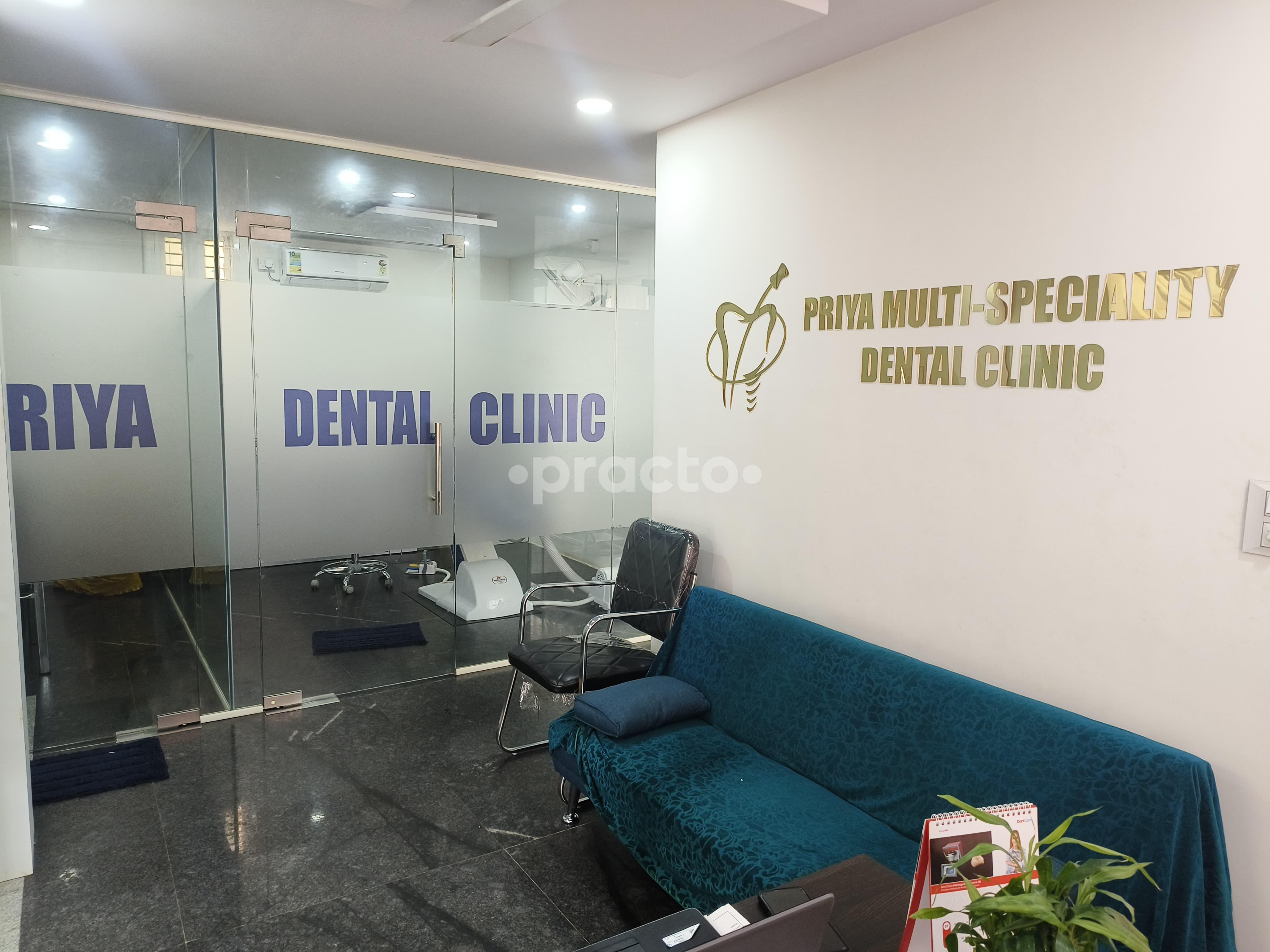 Reception Area at Priya Multi Speciality Dental Clinic MS Palya Bangalore