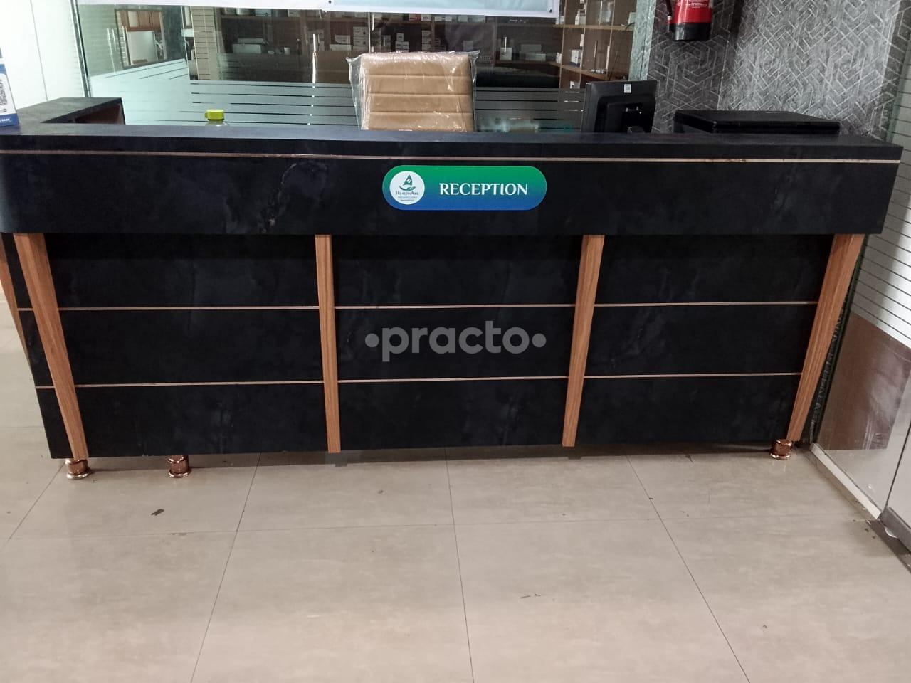 Reception Area at healthark clinic Tolichowki Hyderabad