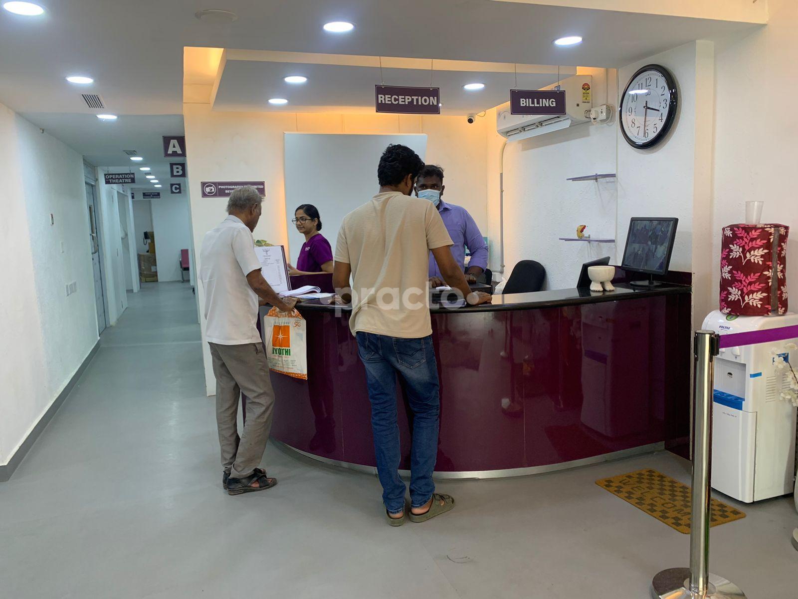 Reception Area at Chennai Diabetic Foot Care Centre Kilpauk Chennai