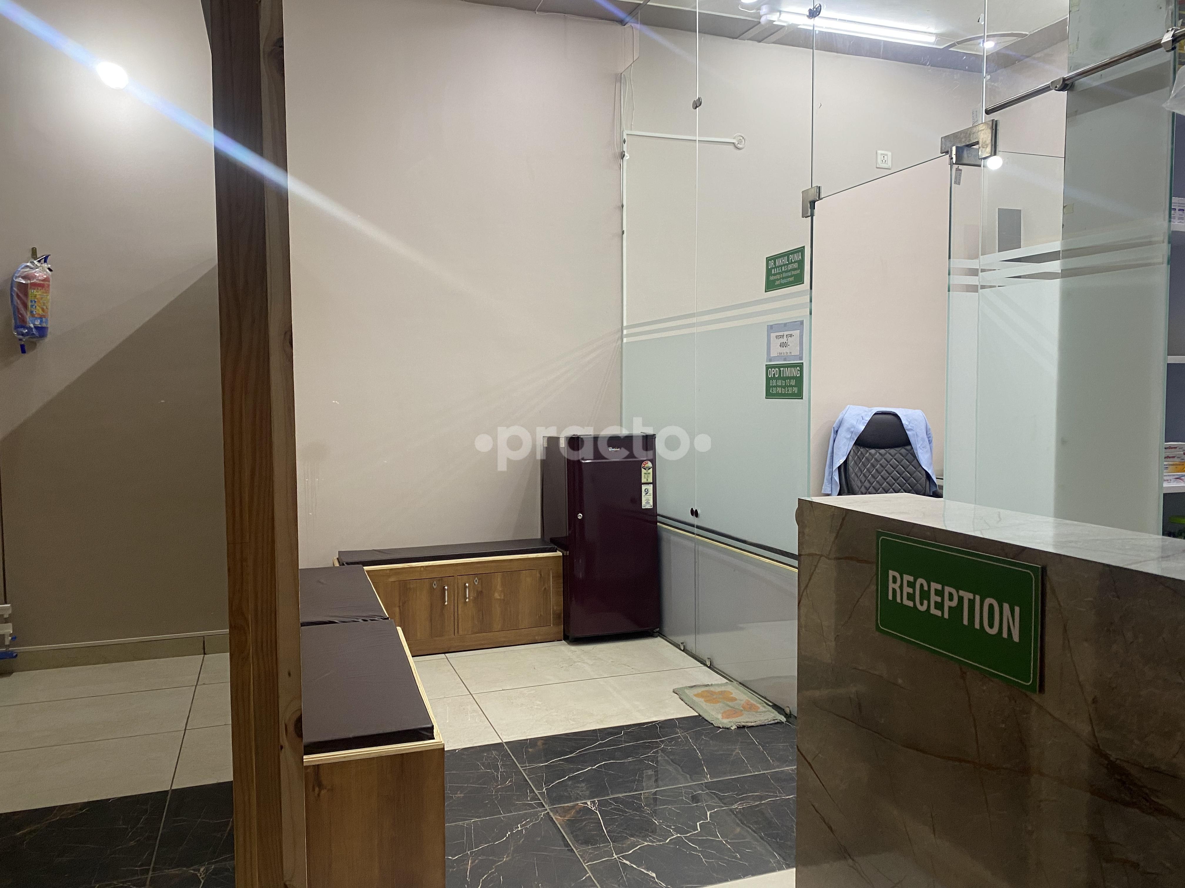 Reception Area at Dr. Punia Ortho Clinic Kanker Khera Meerut