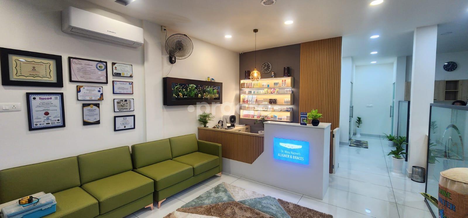 Reception Area at Dr. Niyaz Nazeer's Aligner & Braces Dental Clinic Edapally Ernakulam