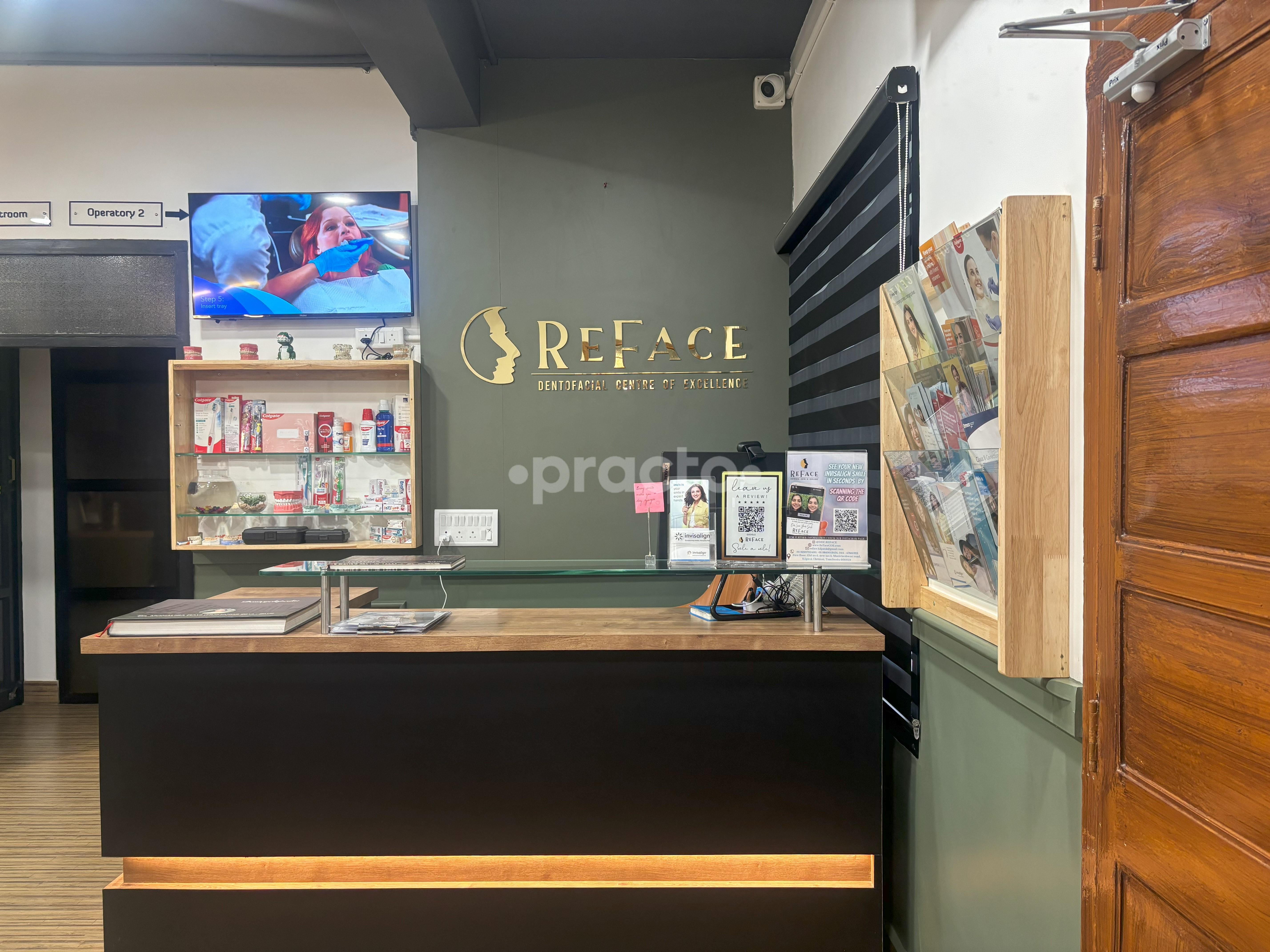 Reception Area at Reface - Dentofacial Centre Of Excellence Kilpauk Chennai