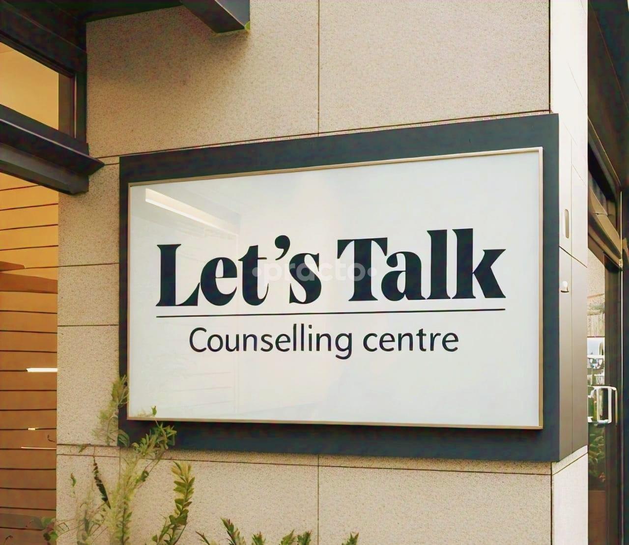Establishment board at Let's Talk Counseling Centre Kyalasanahalli Bangalore