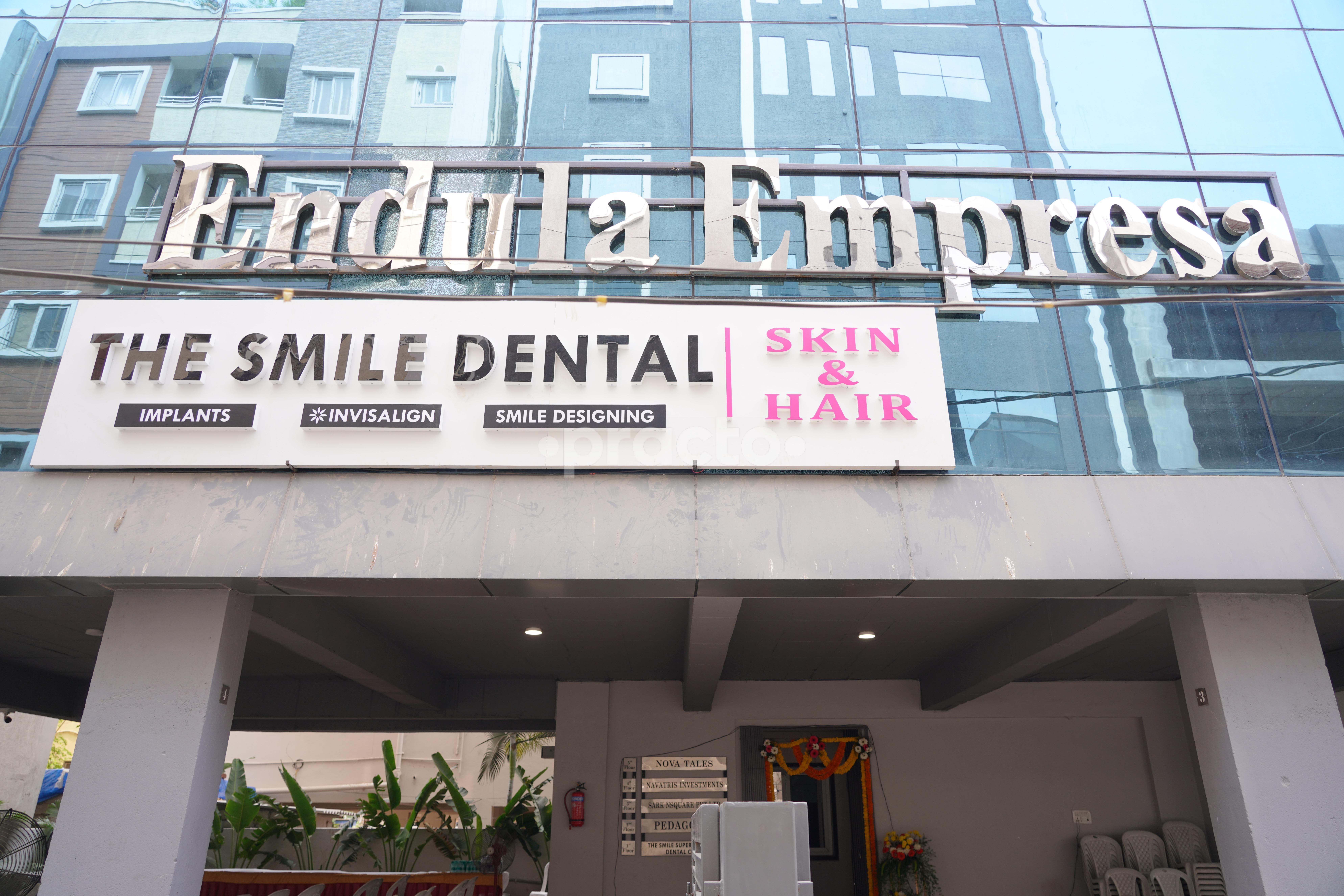 Establishment board at The Smile Super Speciality Dental Clinic Kondapur Hyderabad