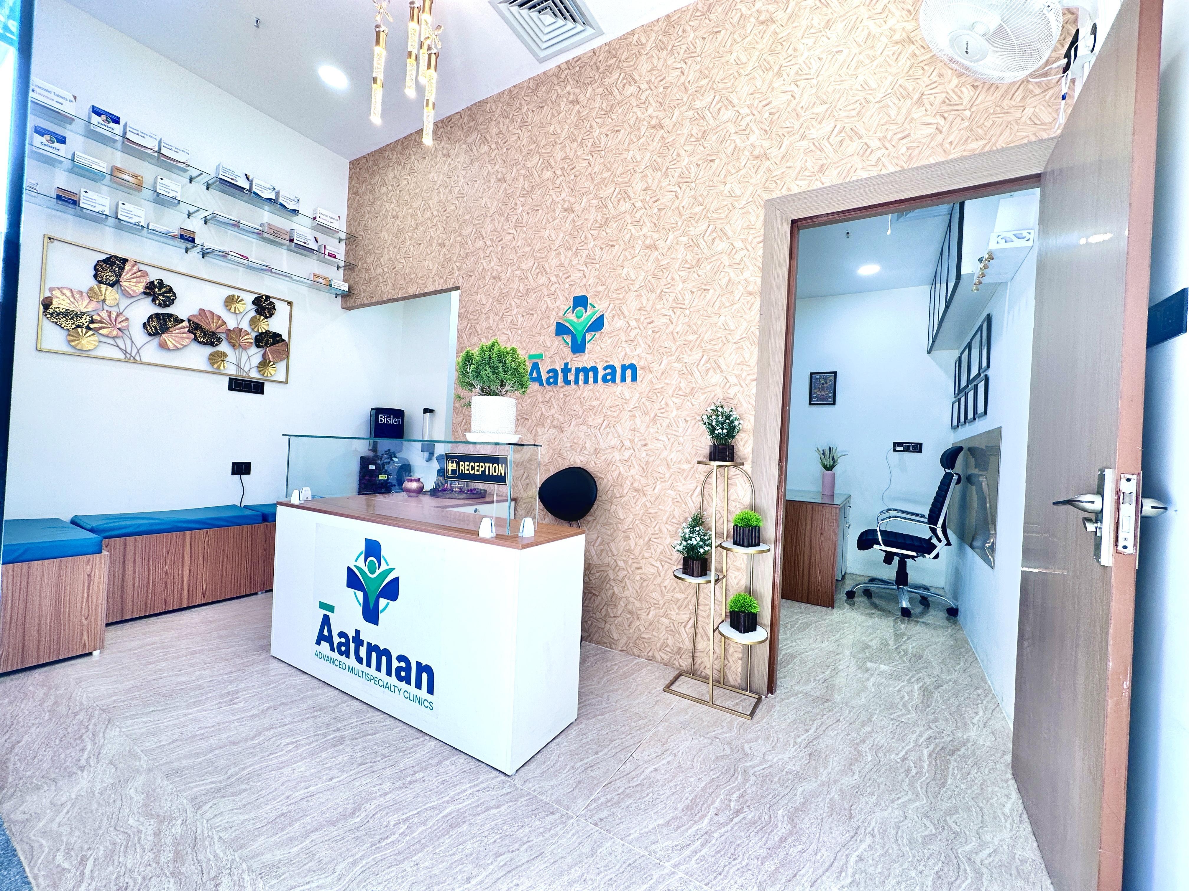 Reception Area at Aatman Advanced Multispeciality Clinics Gurgaon Sector 82 Gurgaon