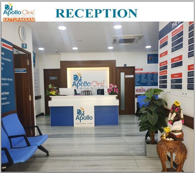 Reception Area at Apollo Clinic Kattupakkam Chennai