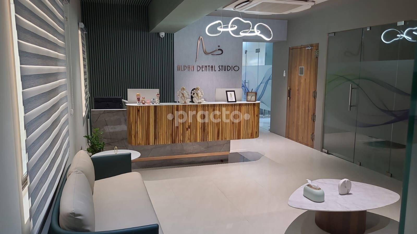 Reception Area at Alpha Dental Studio Raja Annamalai Puram Chennai