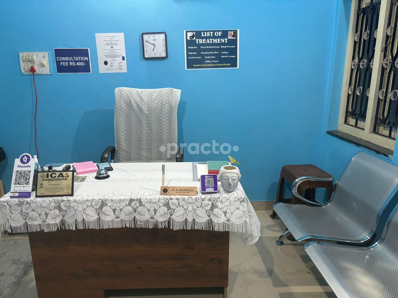 Consultation Room at Seyon Acupuncture Clinic KR Puram Bangalore