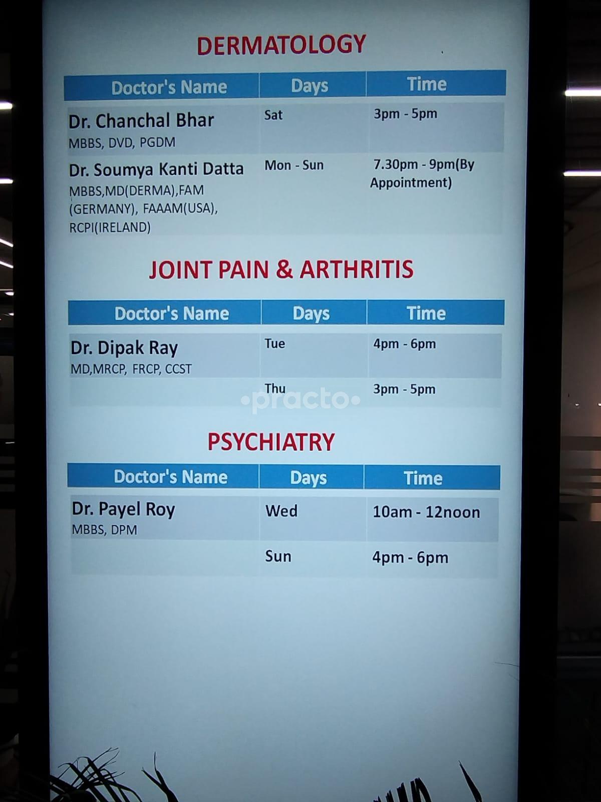 Doctor Names Board at Foresight Diagnostics Garia Kolkata