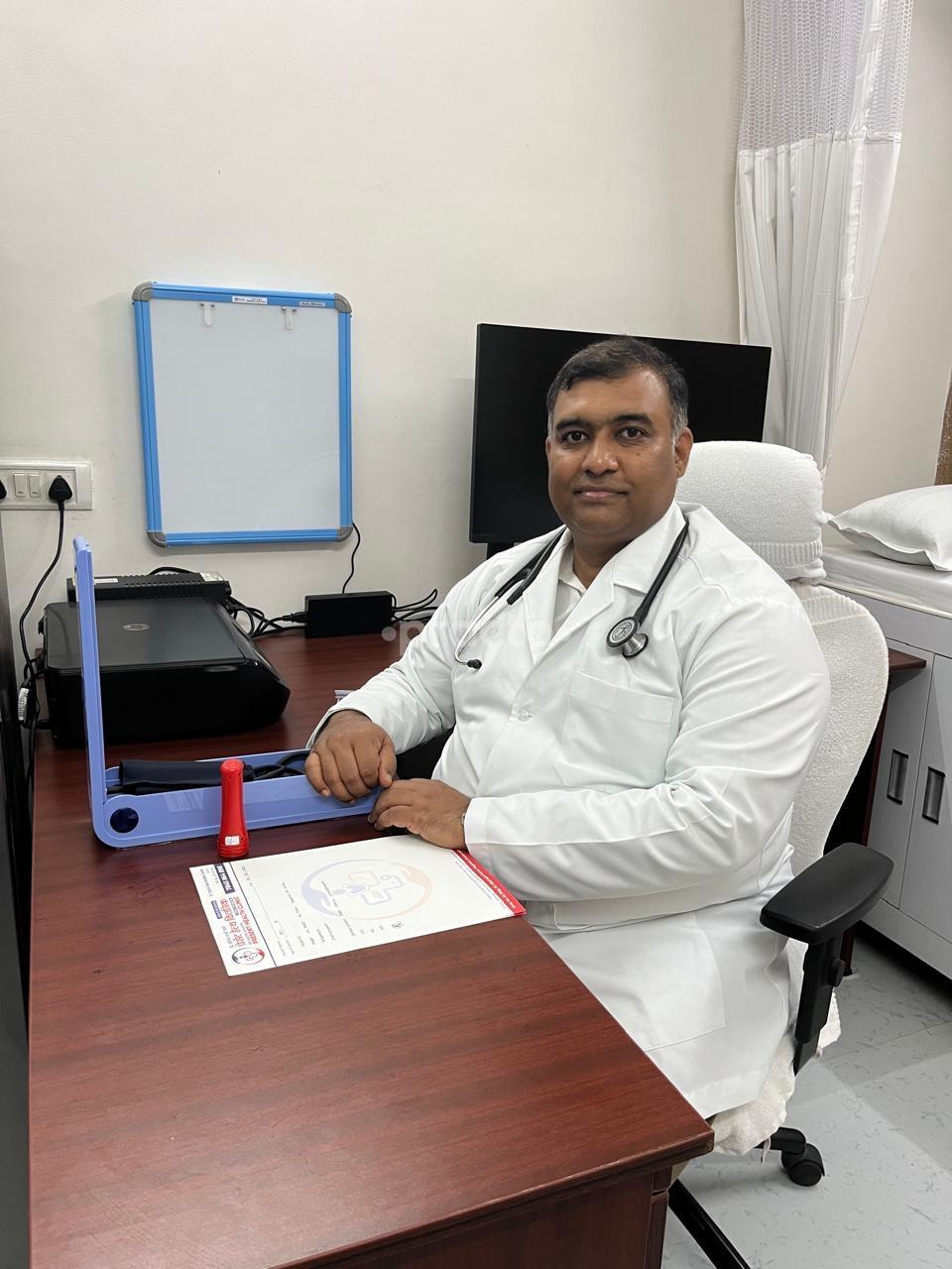Consultation Room at Dr. Sachin Sarate's Present Health Clinic Waghbil Thane