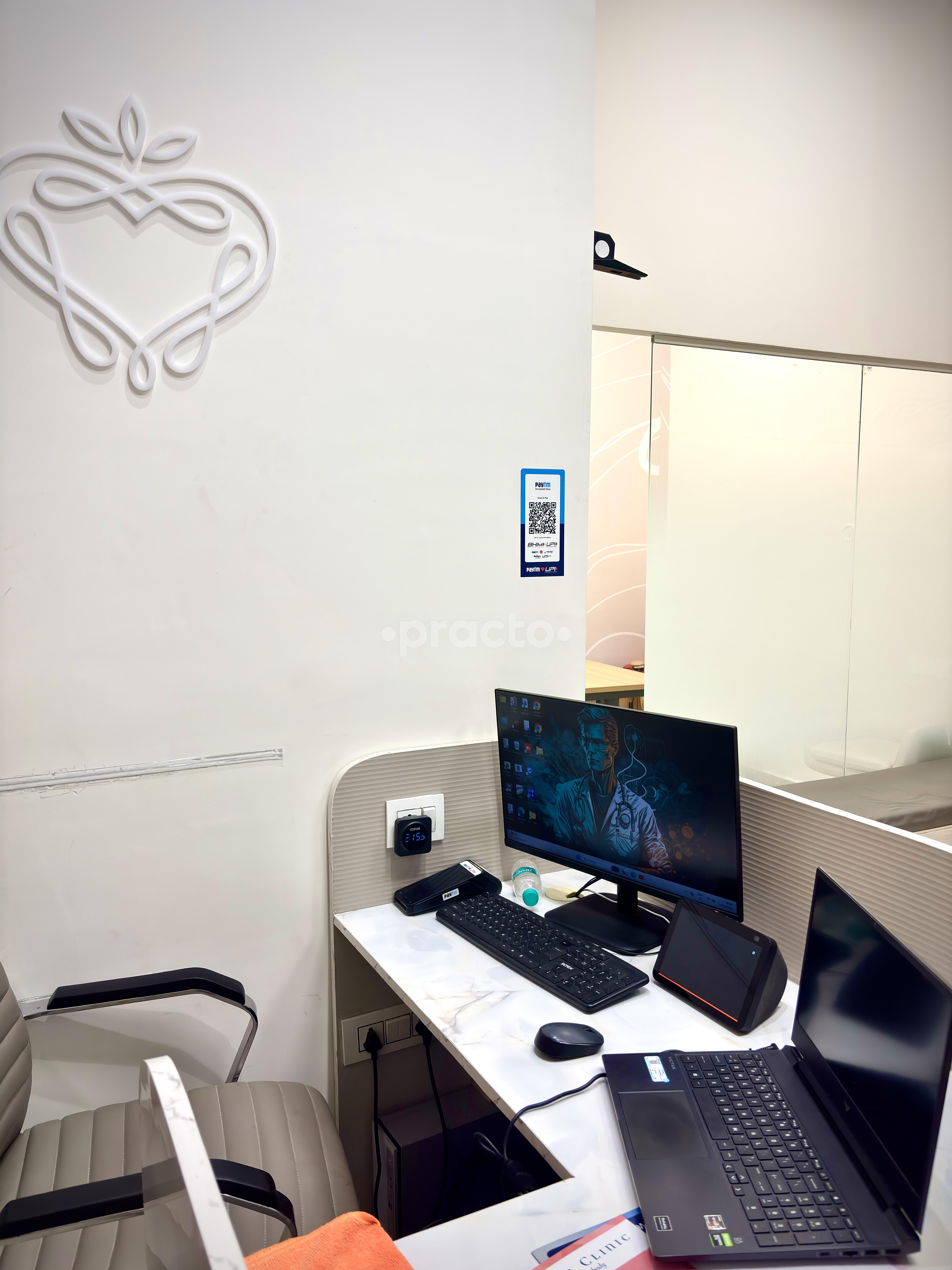 Reception Area at Nirvana Clinic Block B Greater Noida