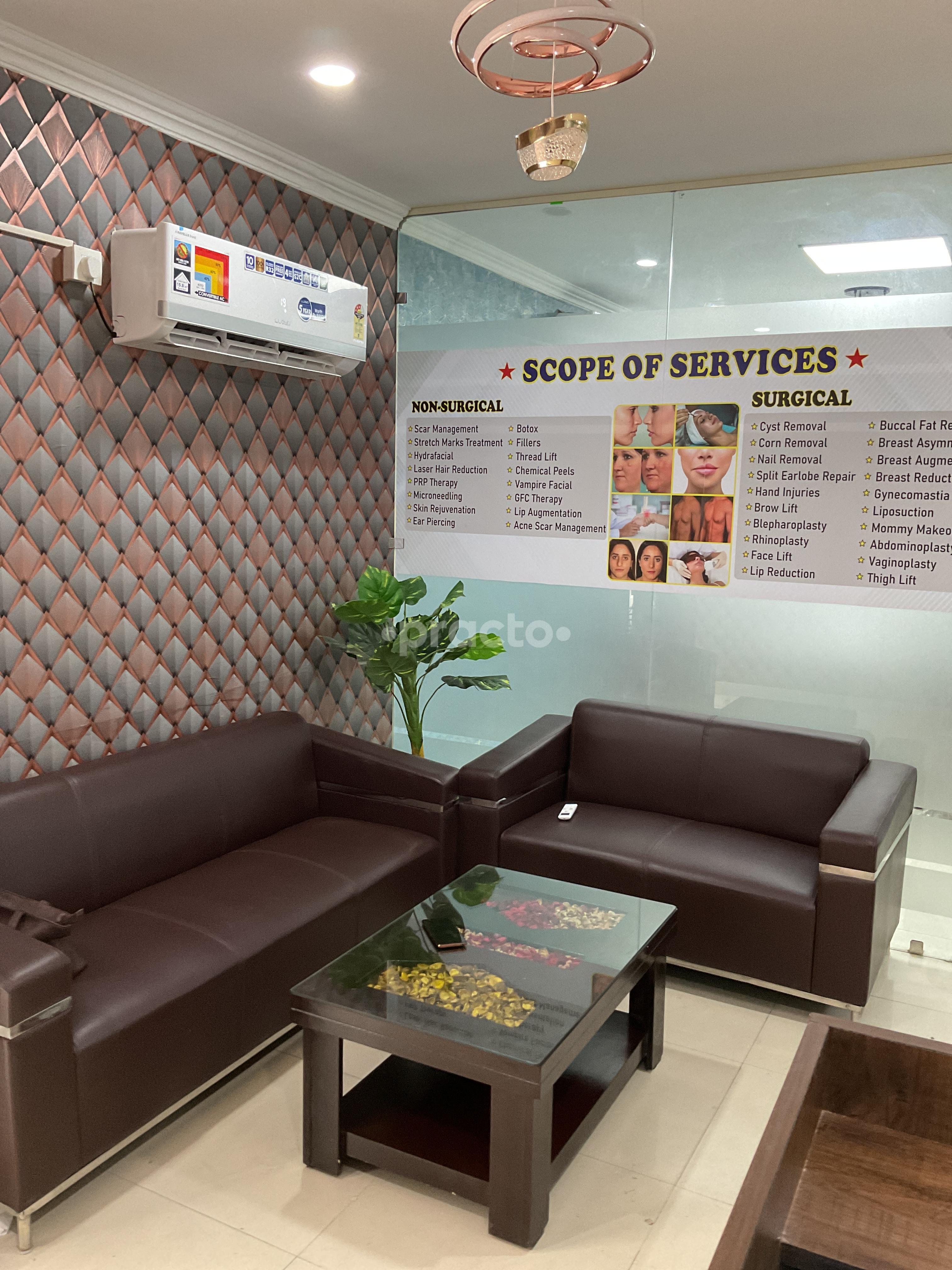 Waiting Area at Dream Sculpt Clinic Sector 41 Noida