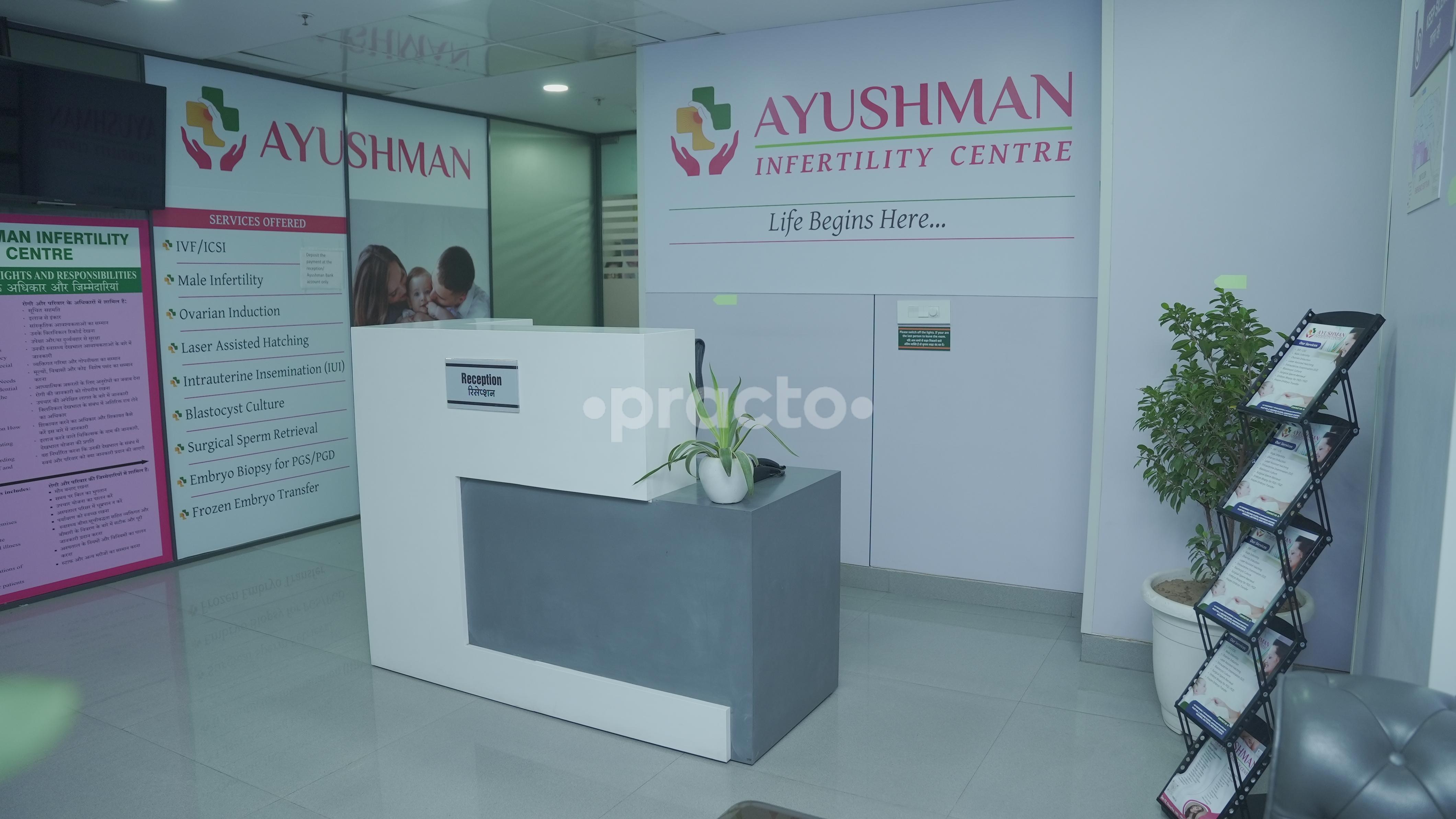 Waiting Area at Ayushman Infertility Centre Dwarka Sector 12 Delhi