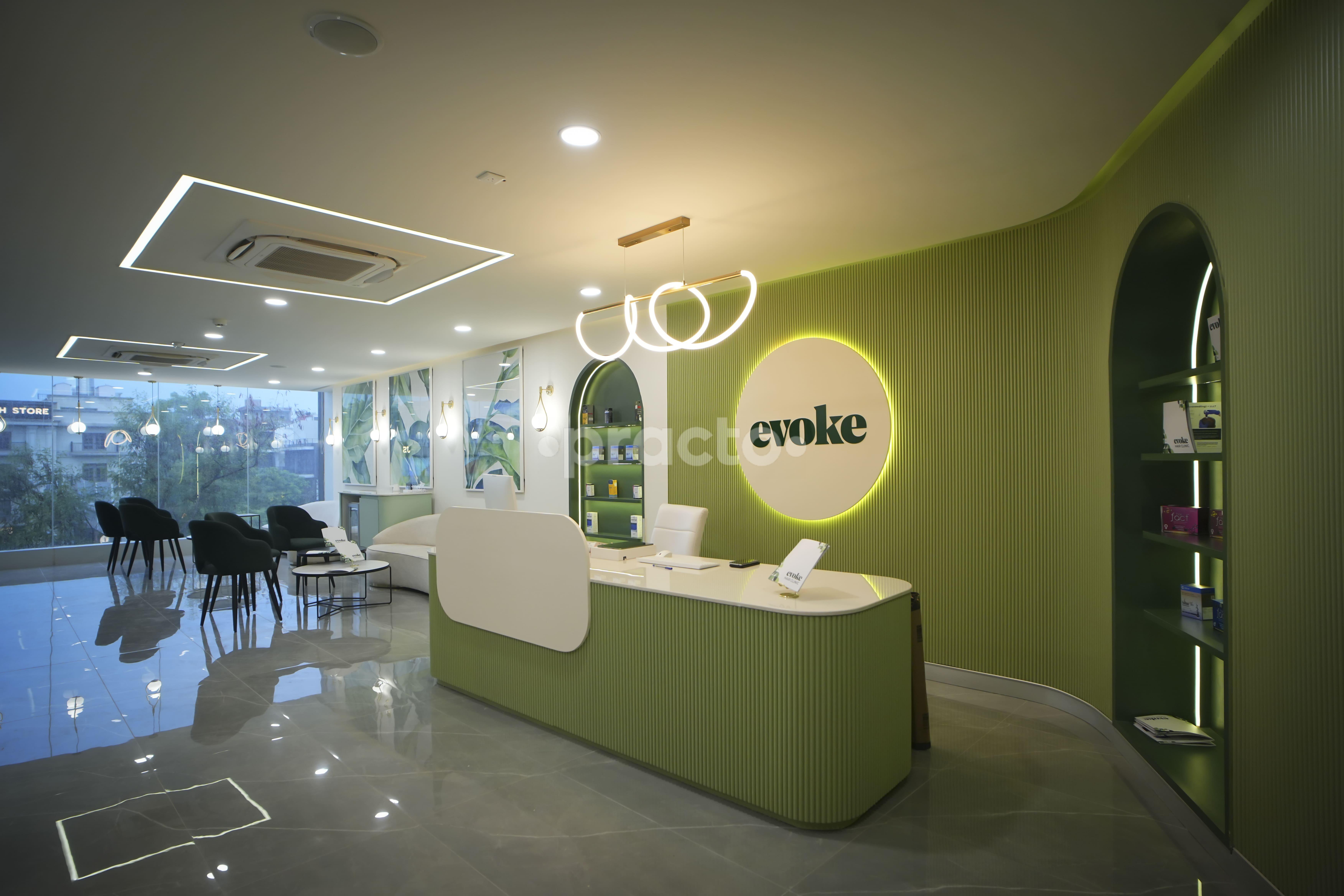Reception Area at Evoke Hair Clinic Lajpat Nagar 4 Delhi