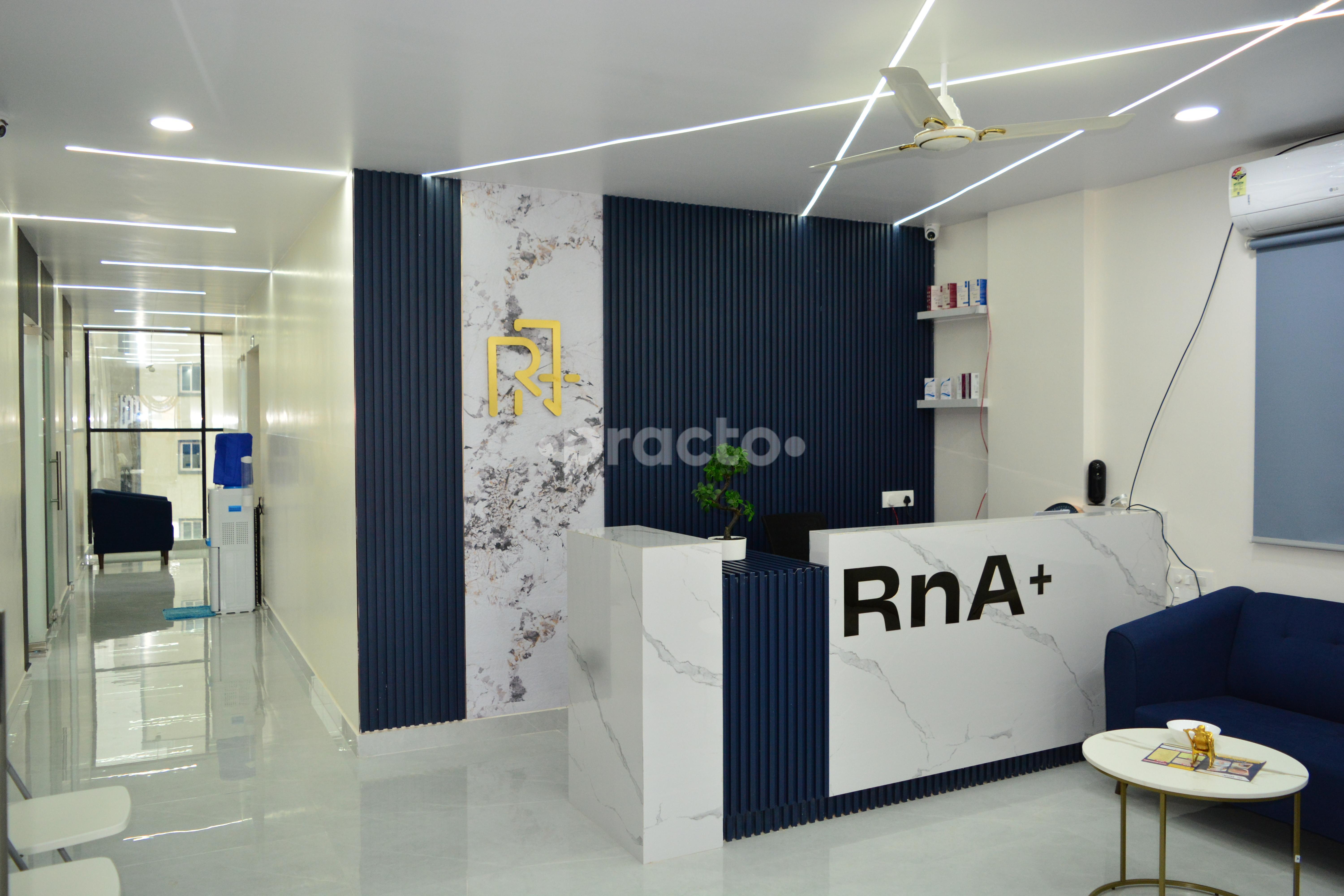 Reception Area at Rna Plus Hair Transplant & Aesthetics Clinic Miyapur Hyderabad