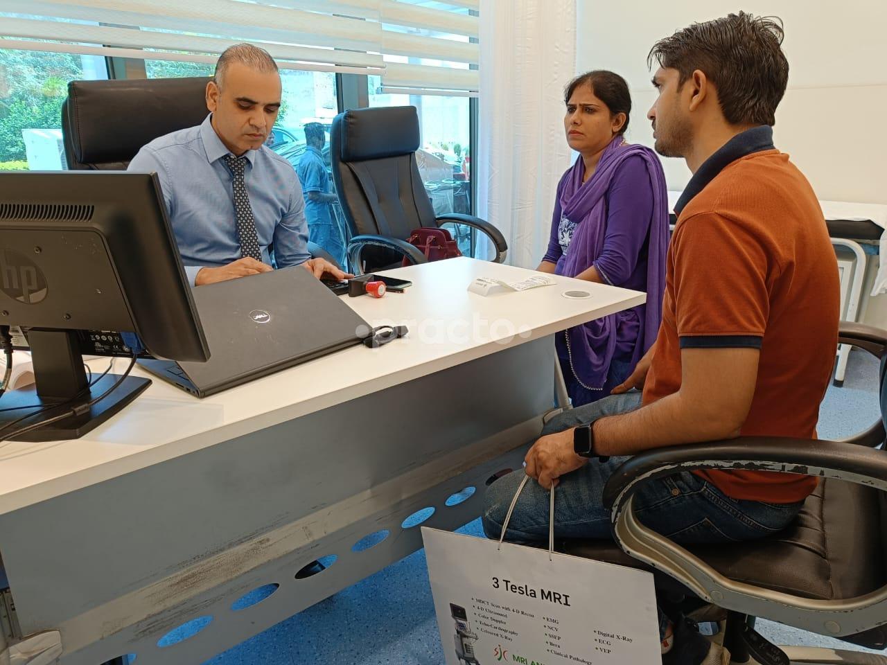 Consultation Room at Dr. Sunil Choudhary's Bone and Joints Clinic Greenfields Faridabad