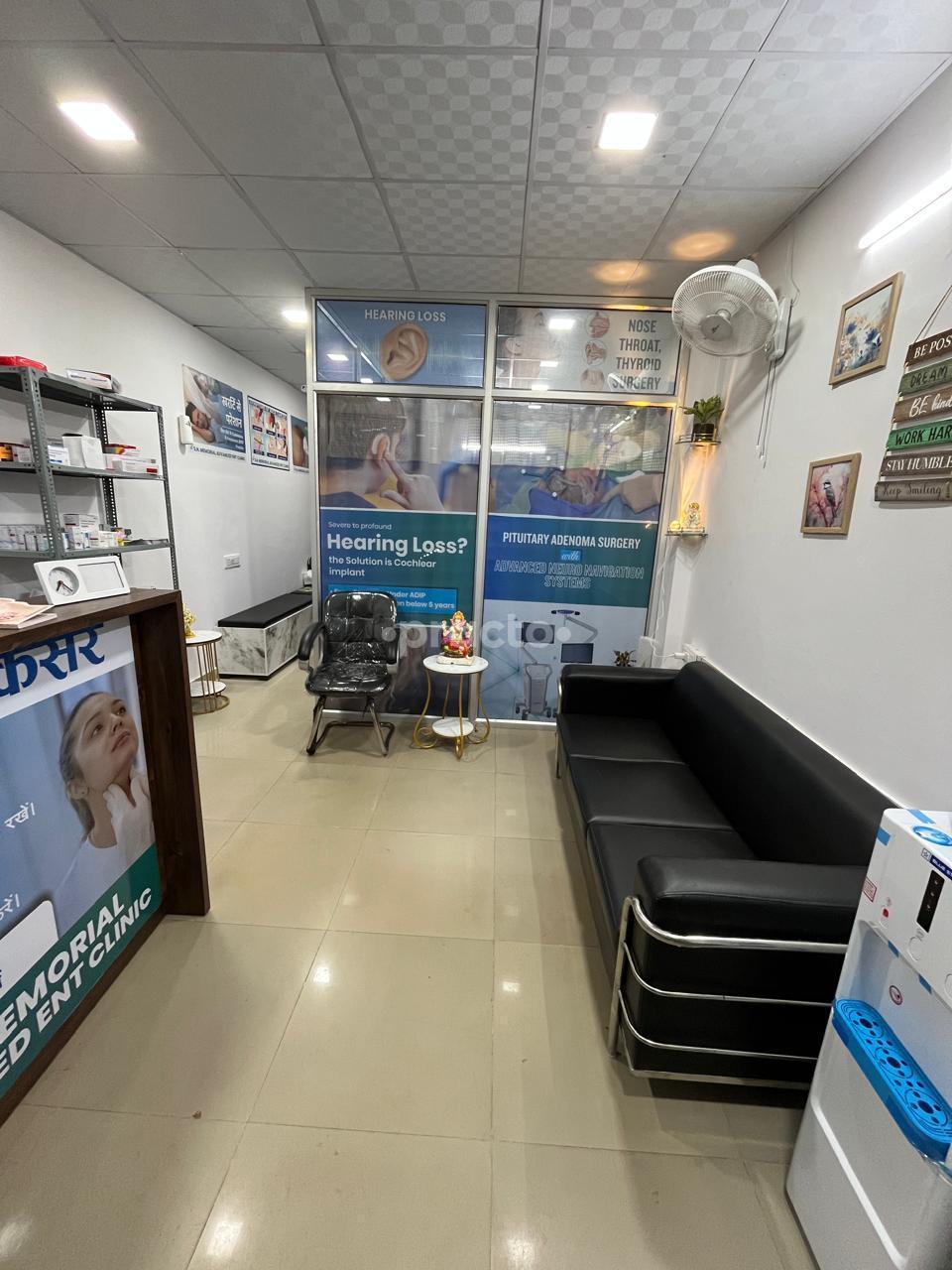Waiting Area at Shree S N Memorial Advanced ENT Clinic Sector 86 Faridabad
