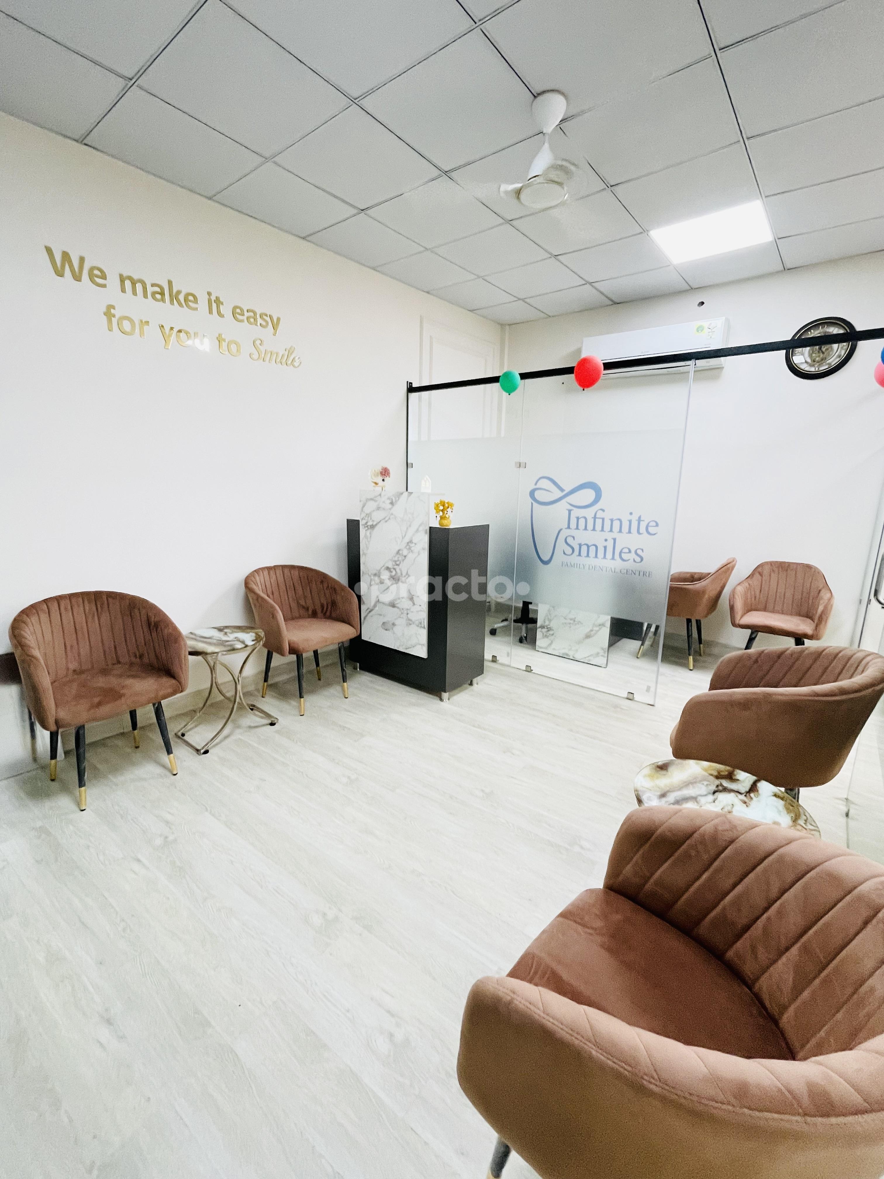 Waiting Area at Infinite Smiles Family Dental Centre Surya Niketan Delhi