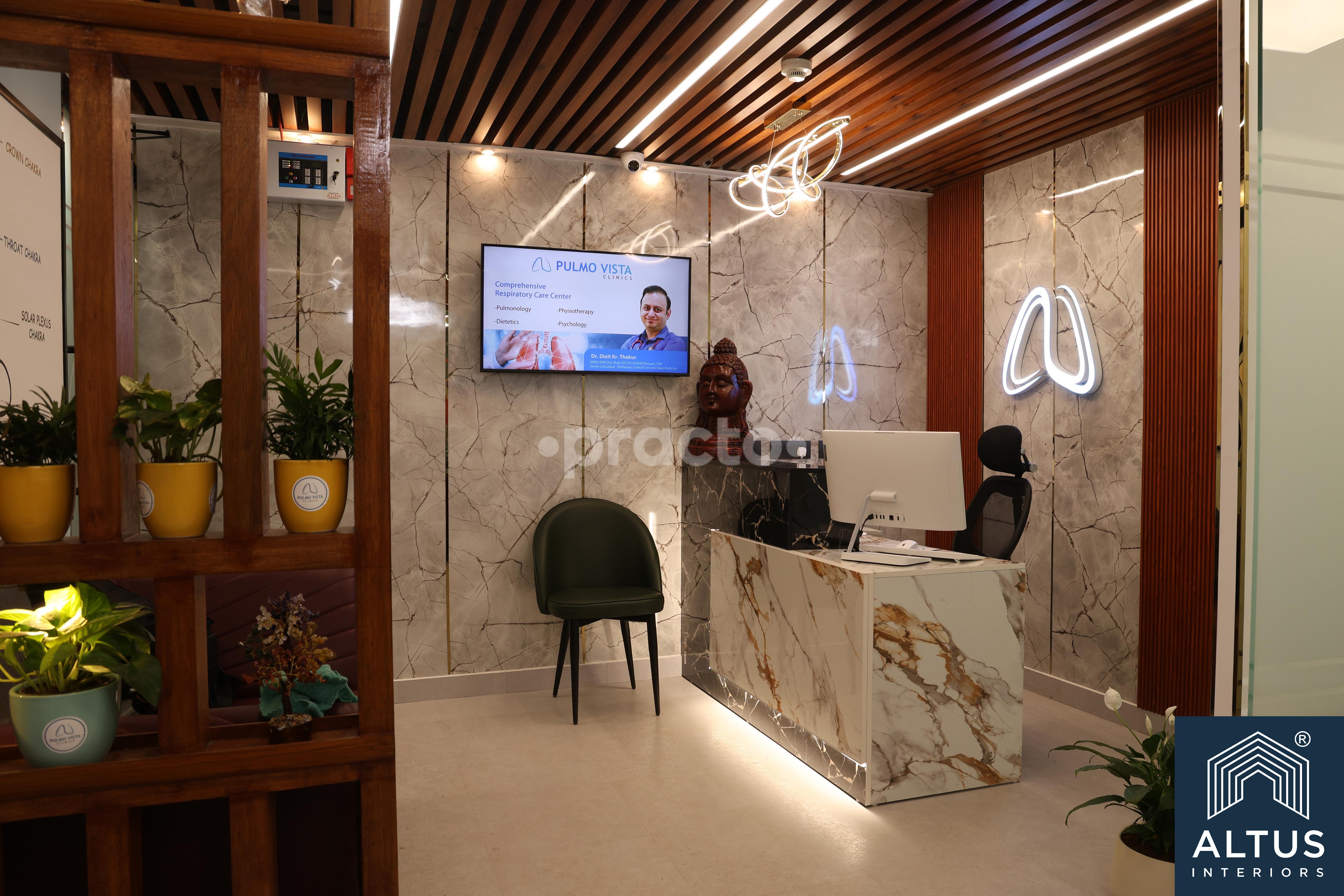 Reception Area at Pulmo Vista Clinic Greater Kailash Part 1 Delhi