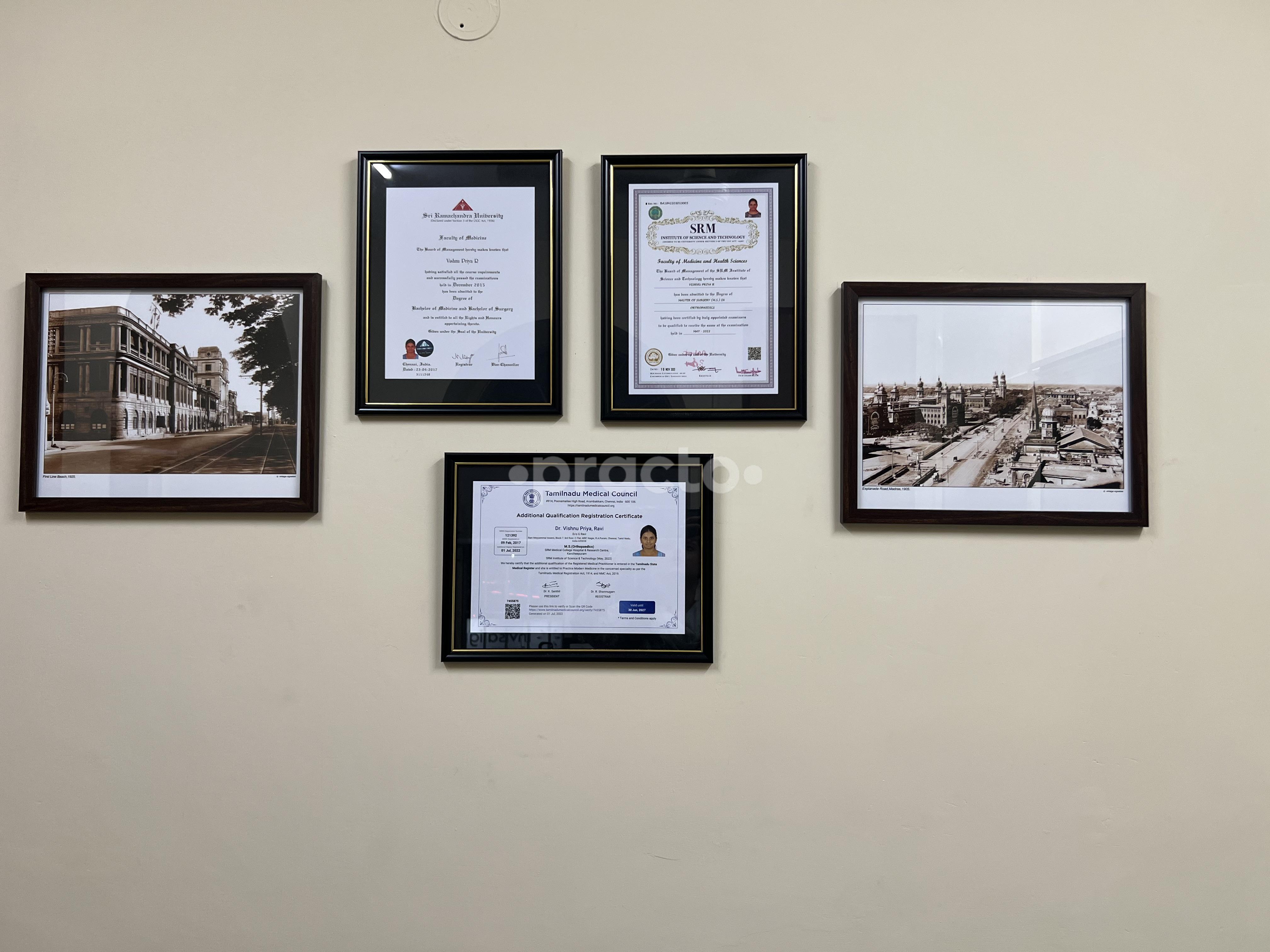 Display at Tridhaa Ortho Care, The Cliniq Alwarpet Chennai