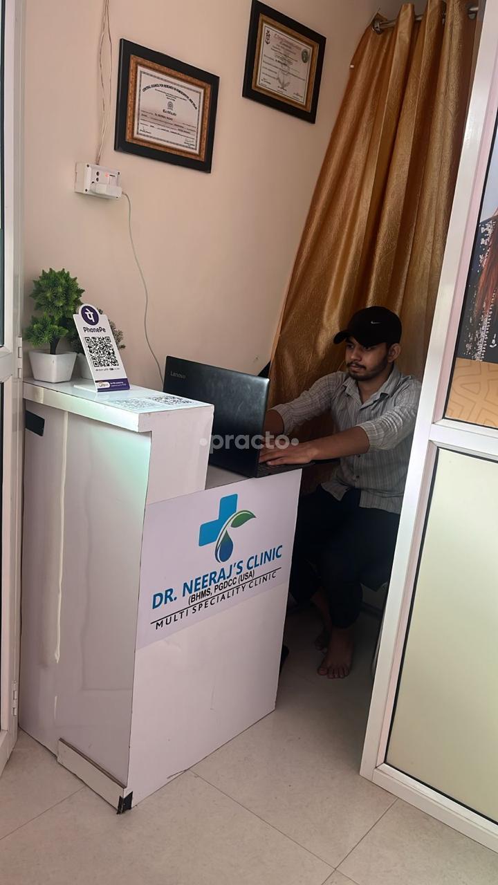 Reception Area at Dr. Neeraj's Clinic New Ashok Nagar Delhi