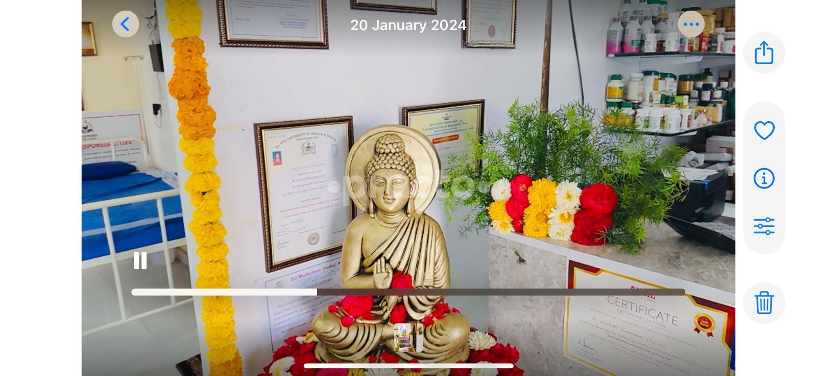 Reception Area at AyushNidhi Ayurvedic Hospital Kukatpally Hyderabad