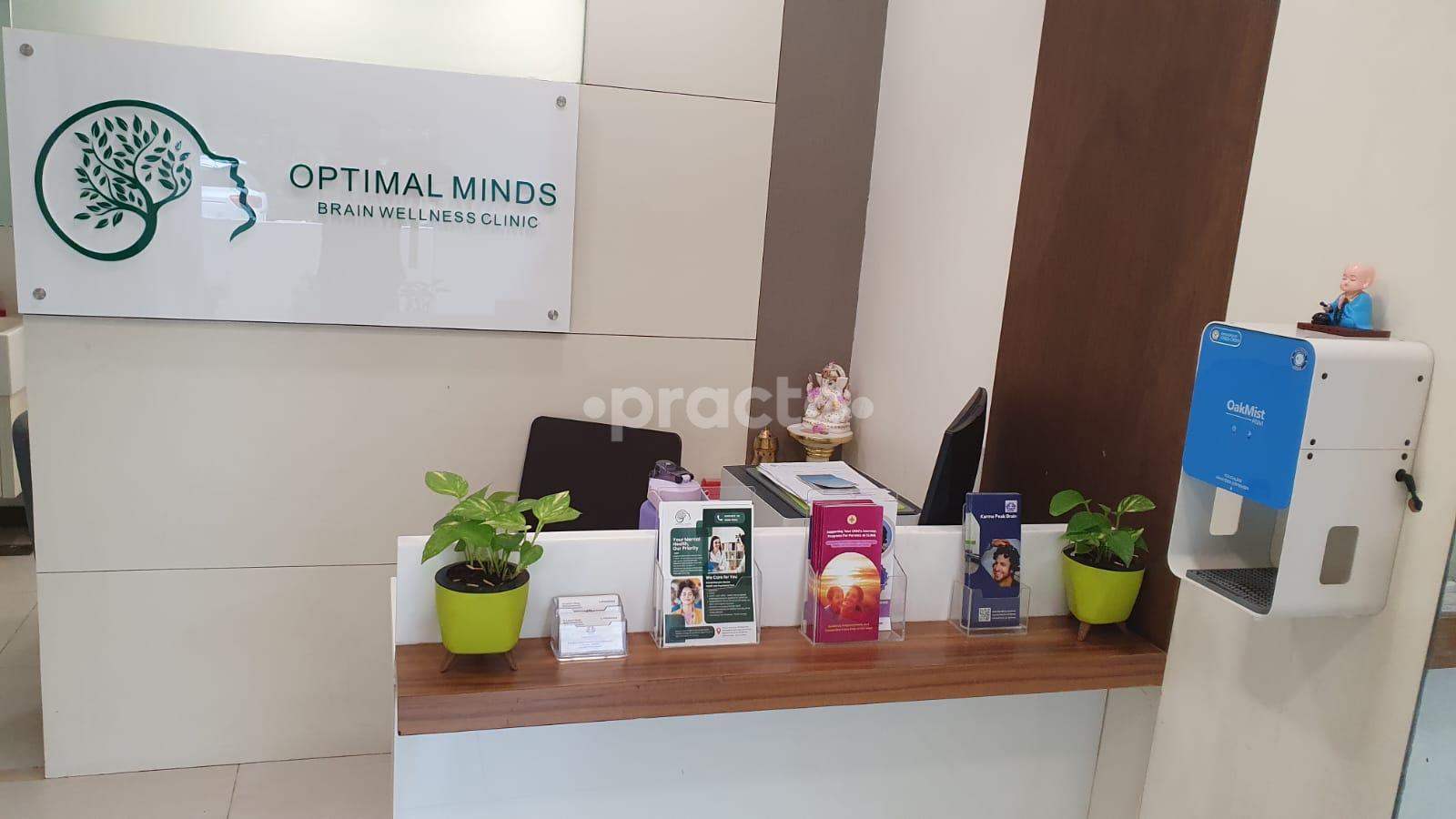 Reception Area at Optimal Minds Brain Wellness Clinic Adyar Chennai