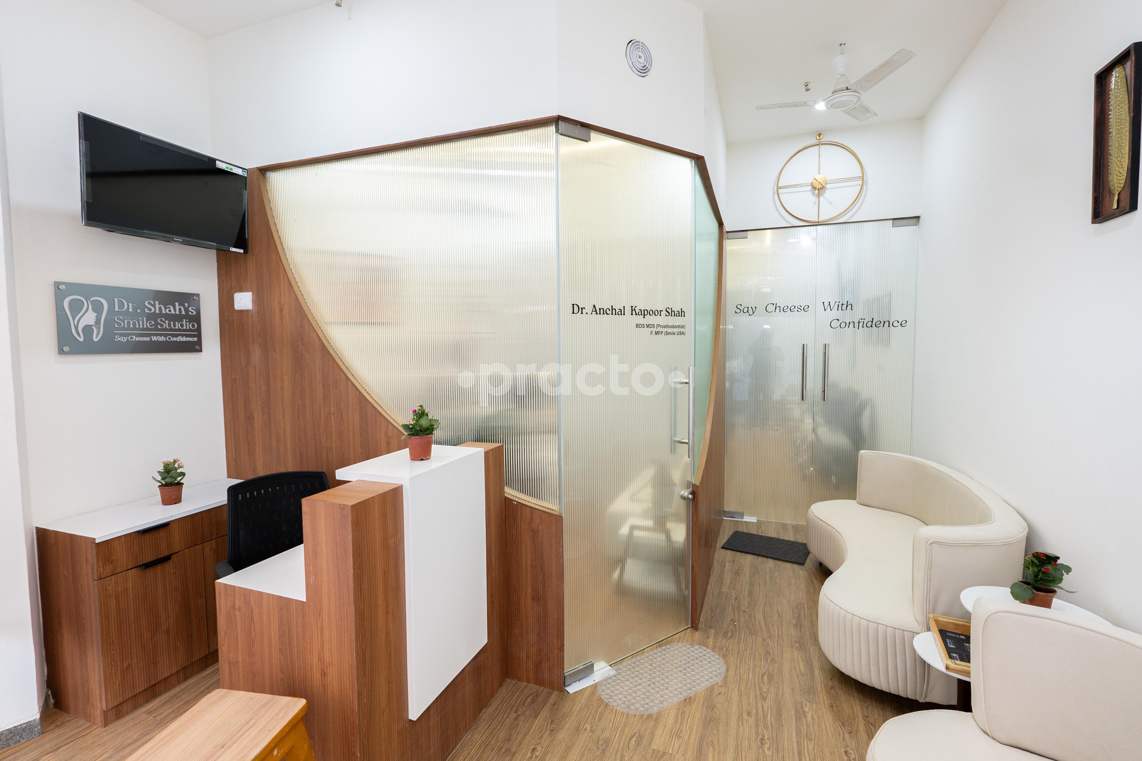 Reception Area at Dr Shah's Smile Studio Thaltej - Shilaj Road Ahmedabad