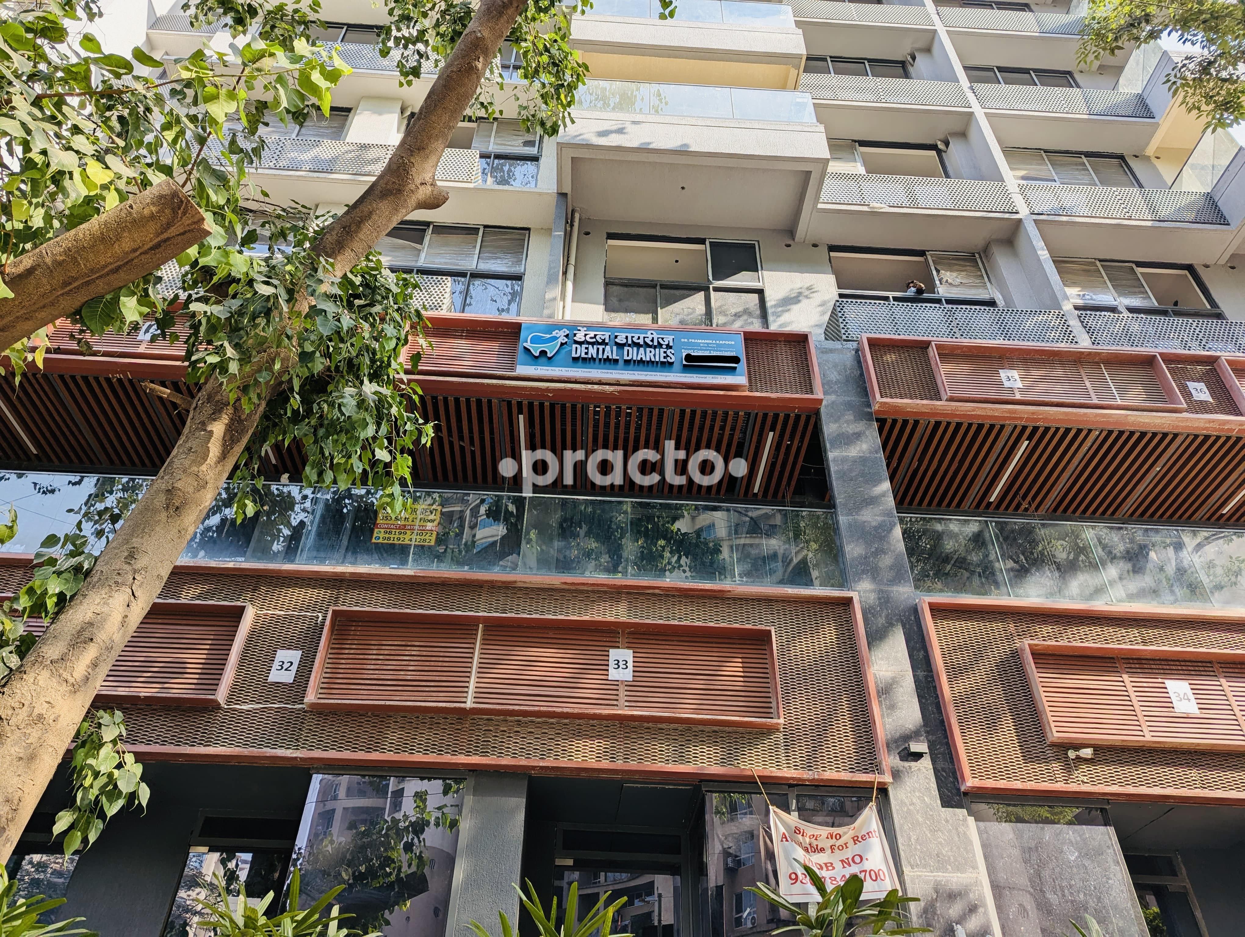 Establishment board at Dental Diaries Chandivali Mumbai