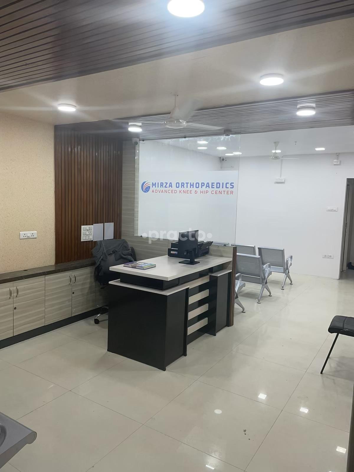 Reception Area at Mirza Orthopaedics - Advanced Knee & Hip Center Tolichowki Hyderabad