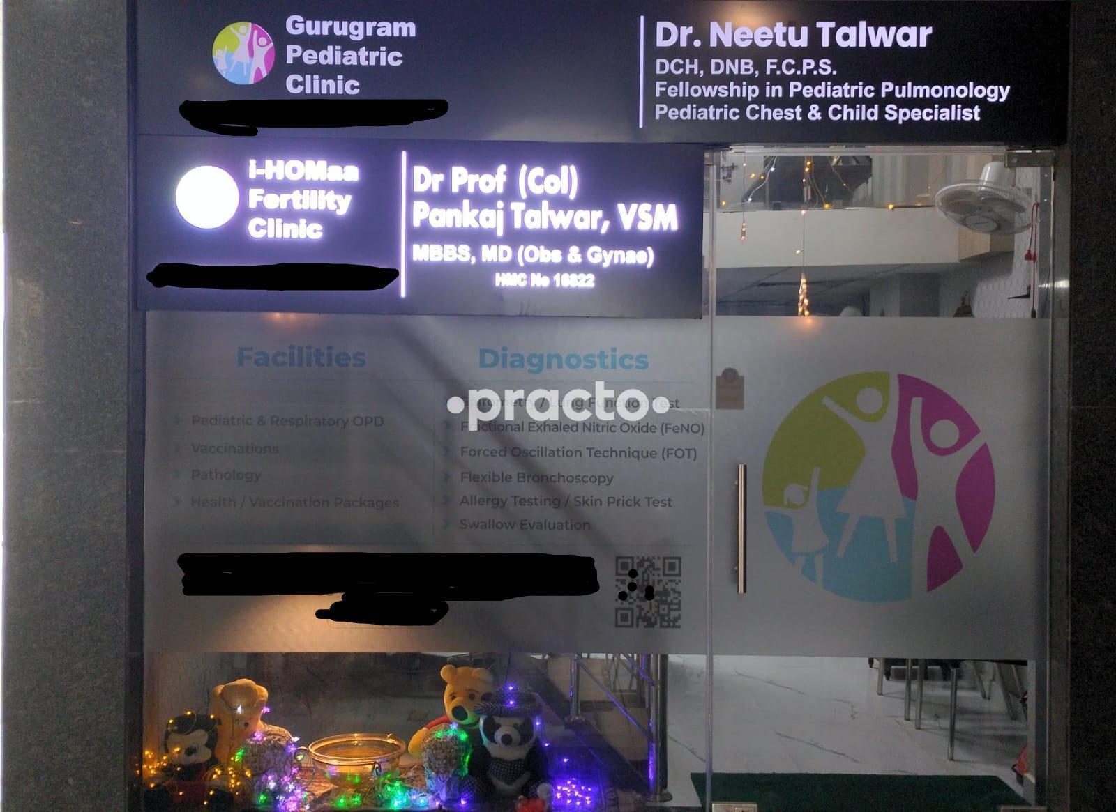 Establishment board at Gurugram Pediatric Clinic Gurgaon Sector 46 Gurgaon