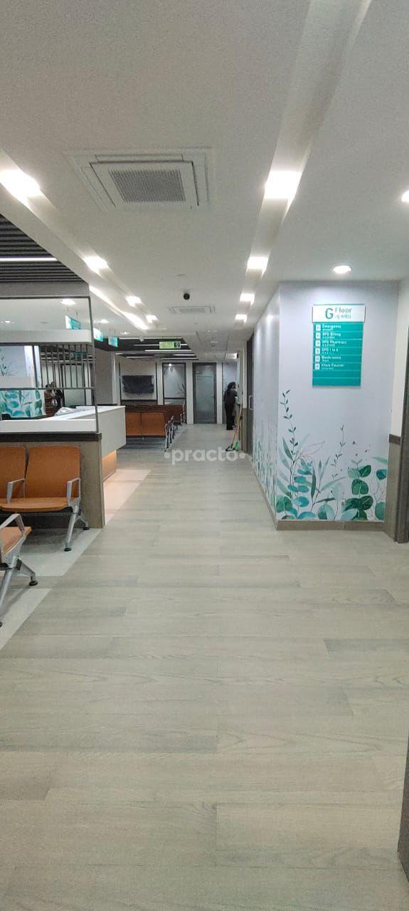 Reception Area at SSB Multispeciality Hospital Kailash Colony Delhi