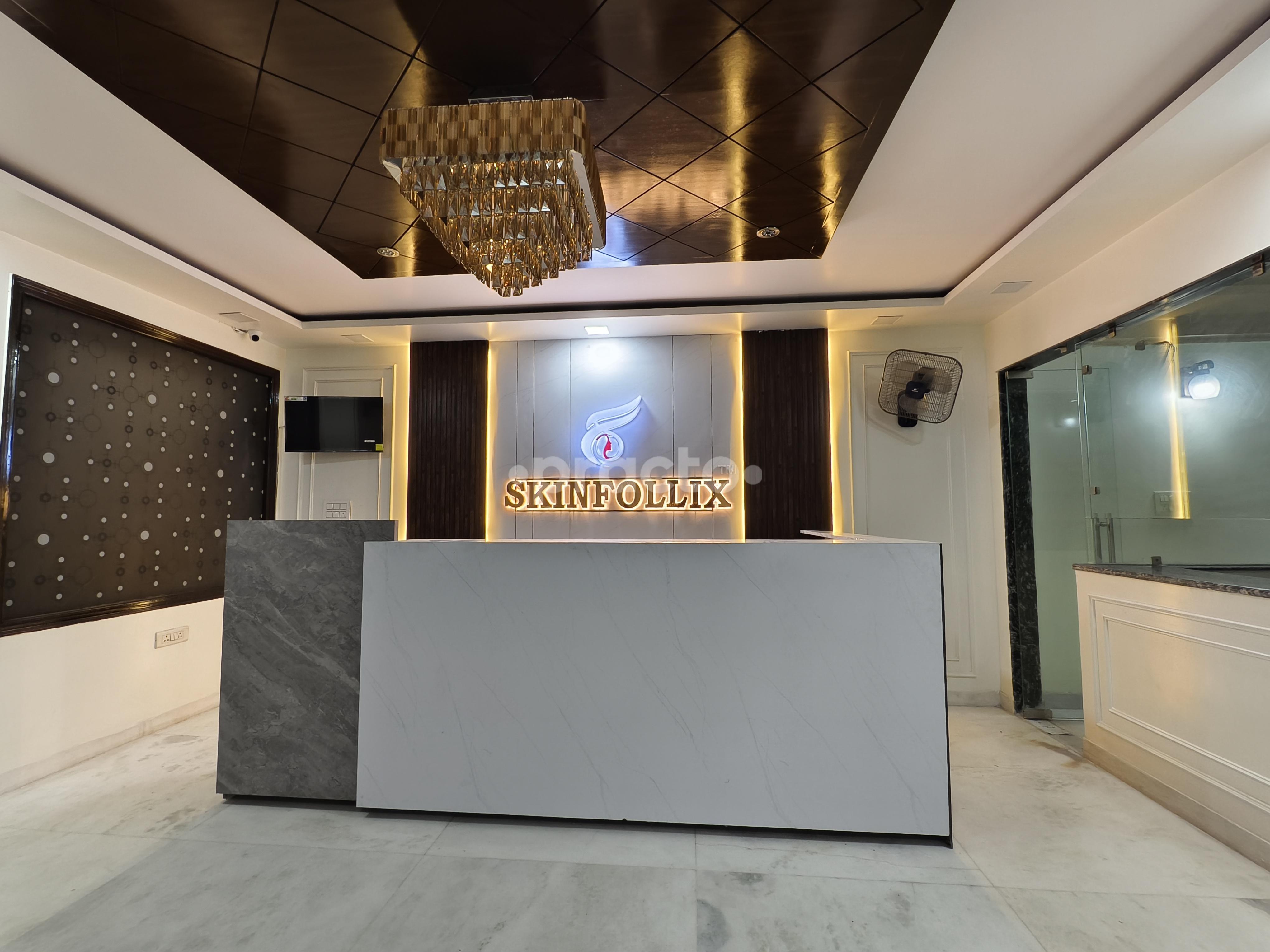 Reception Area at Skinfollix Clinic Paschim Vihar Delhi