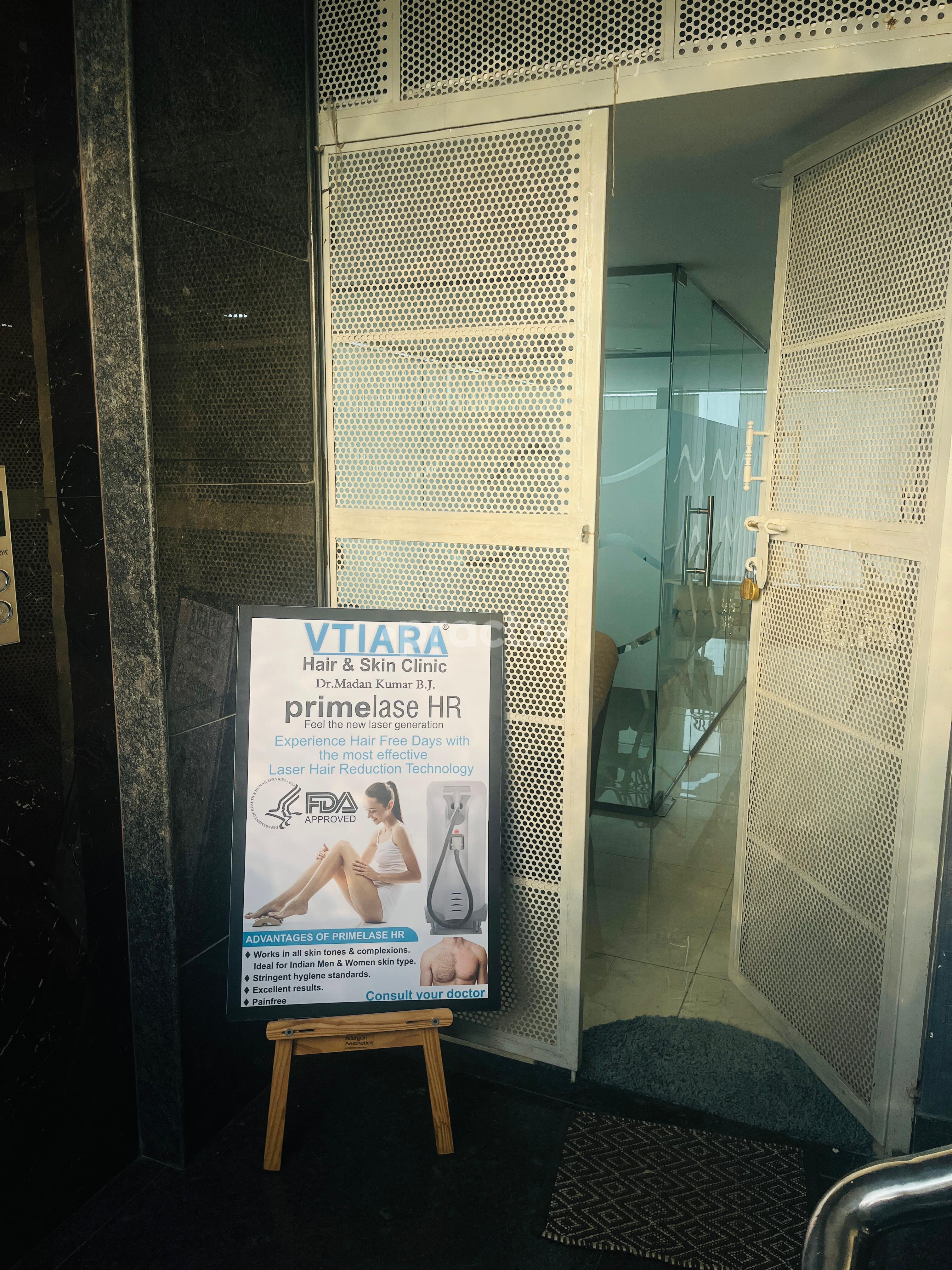 Entrance at Vtiara Hair and Skin Clinic HRBR Layout Bangalore