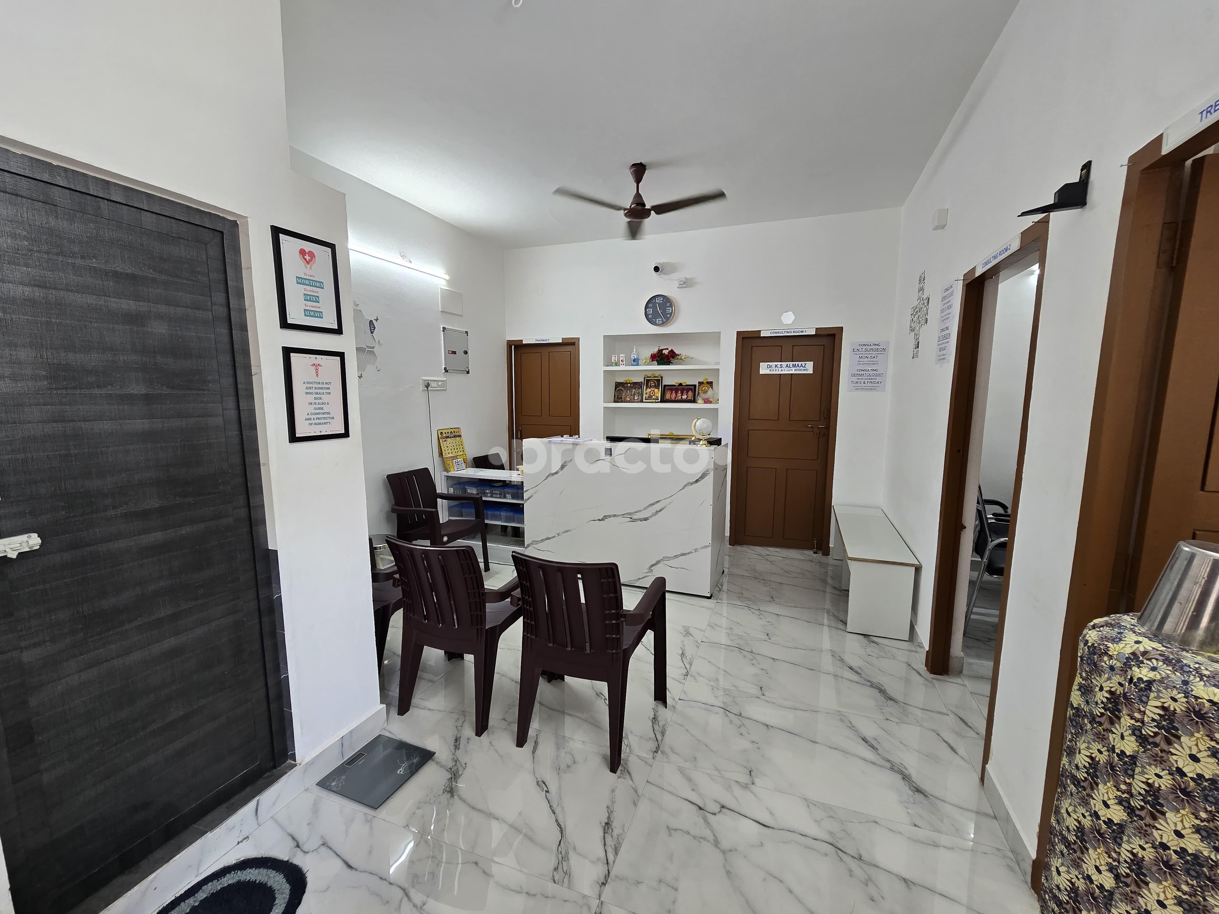 Reception Area at Arok Poly Clinic Jaya Nagar-Porur Chennai
