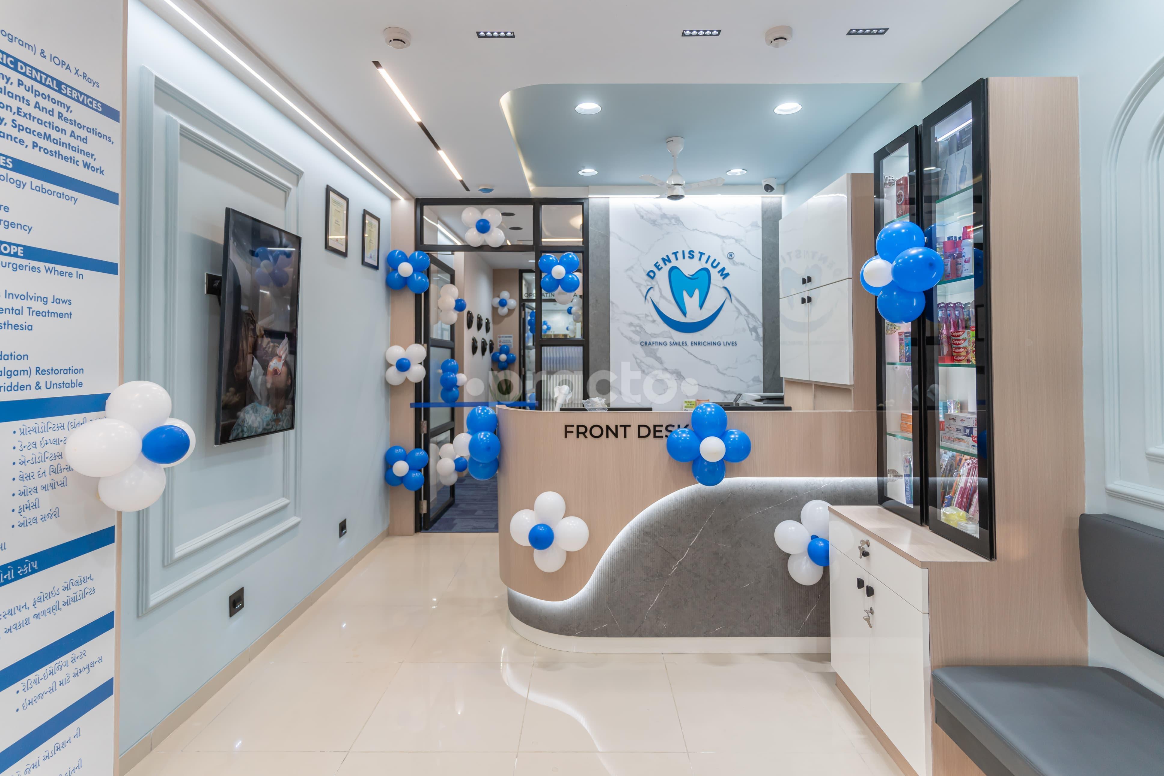 Reception Area at Dentistium Multispeciality Dental Clinics Shela Ahmedabad