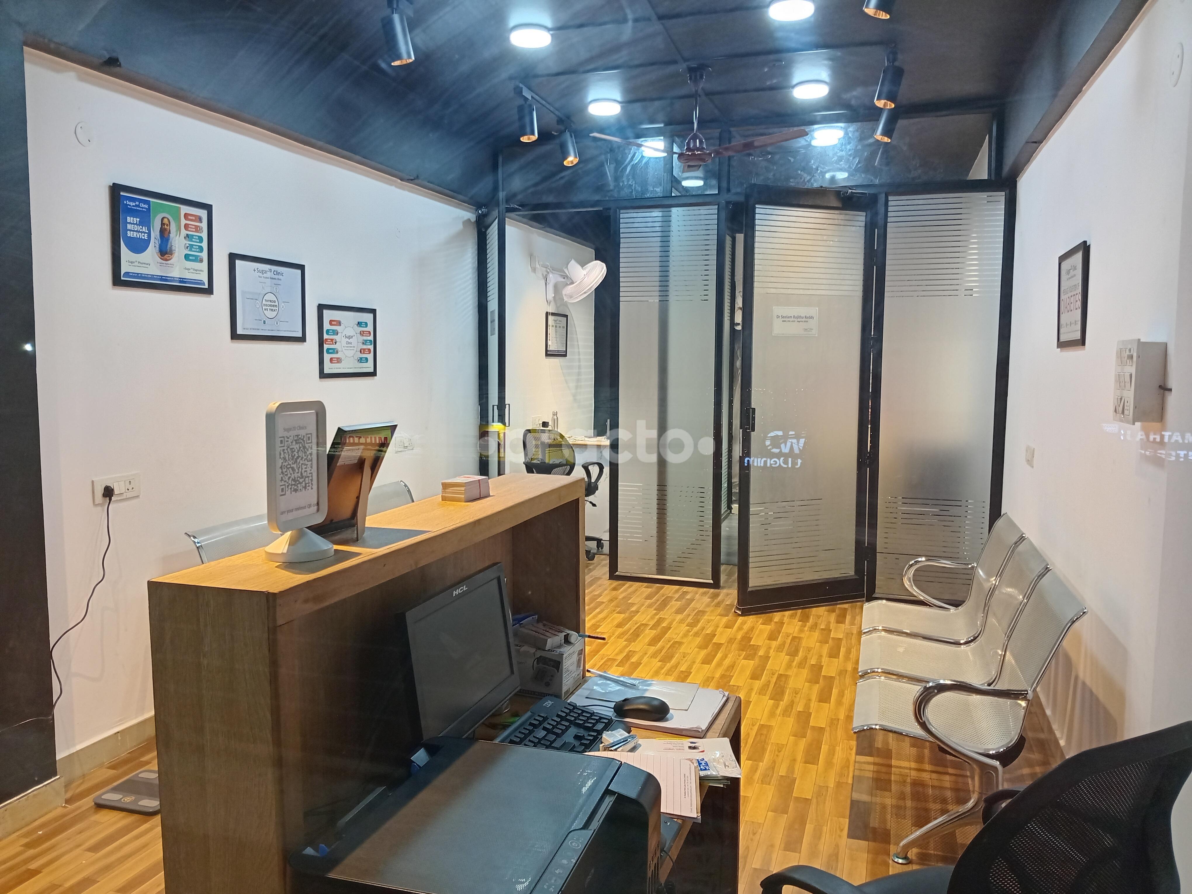 Reception Area at Sugar 20 Clinics Chanda Nagar Hyderabad