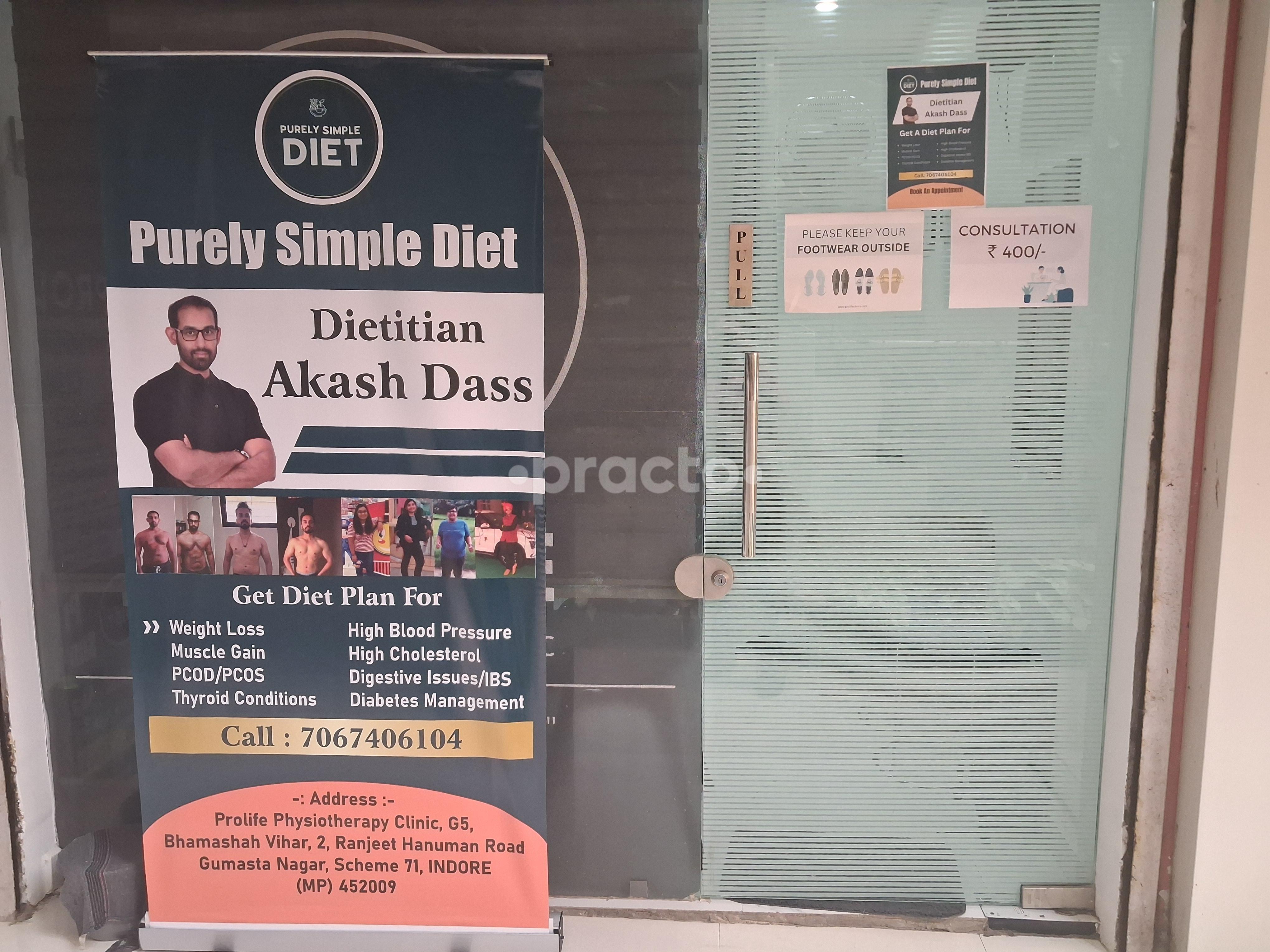 Entrance at Purely Simple Diet Gumasta Nagar Indore