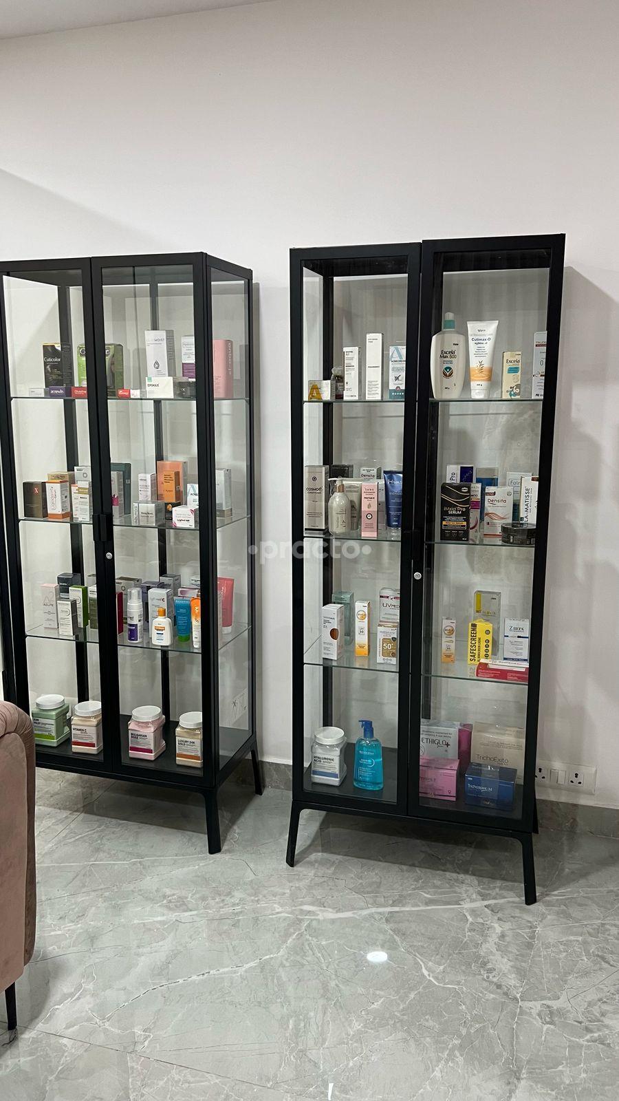 Products Display at Zaithra Aesthetics and Wellness Clinics Kokapet Hyderabad