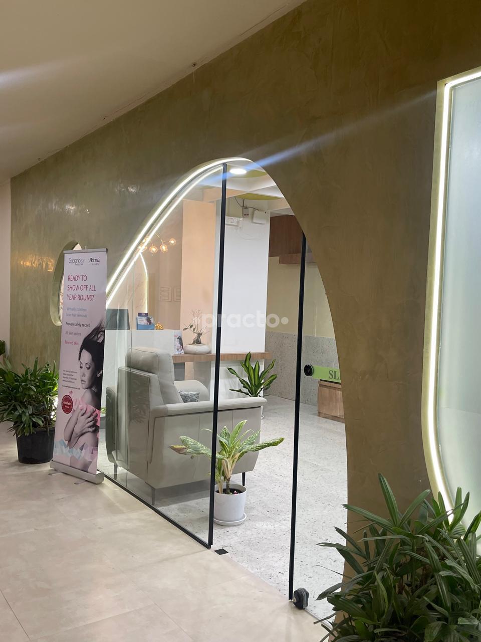 Entrance at Sia Skin, Hair Body, Dermatology Slimming Clinics Green Hills Colony Hyderabad