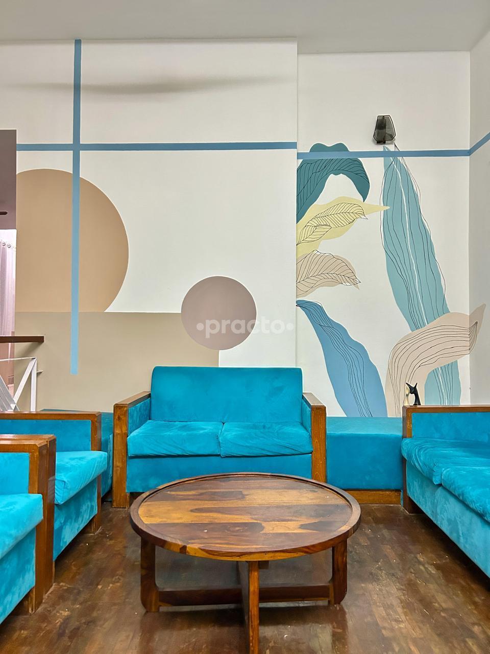 Reception Area at Kappiness Mental Health Cafe & Therapeutic Centre Vazhuthacaud Thiruvananthapuram