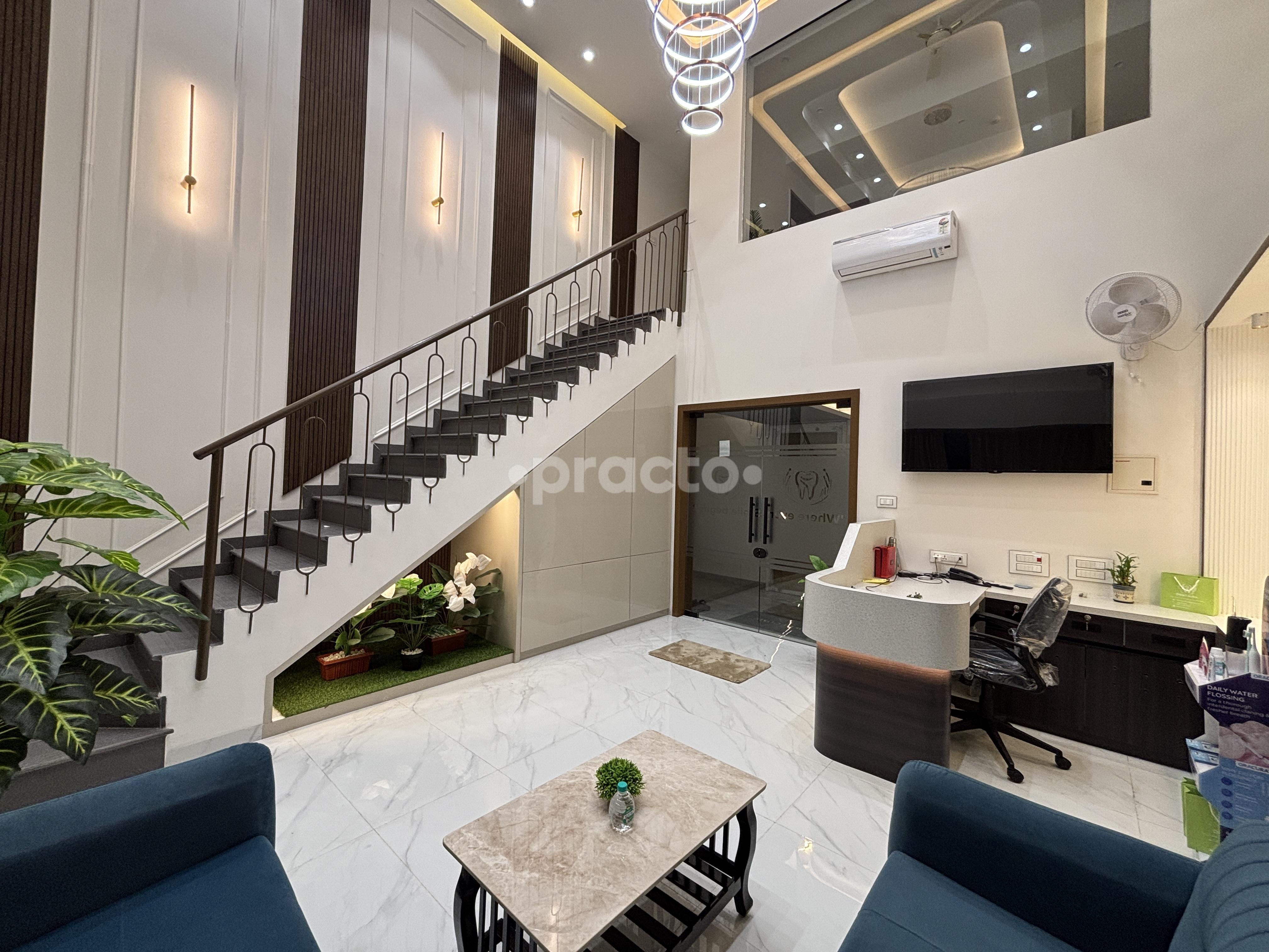 Reception Area at Dent Aura Multispeciality Dental & Implant Clinic Kharadi Pune