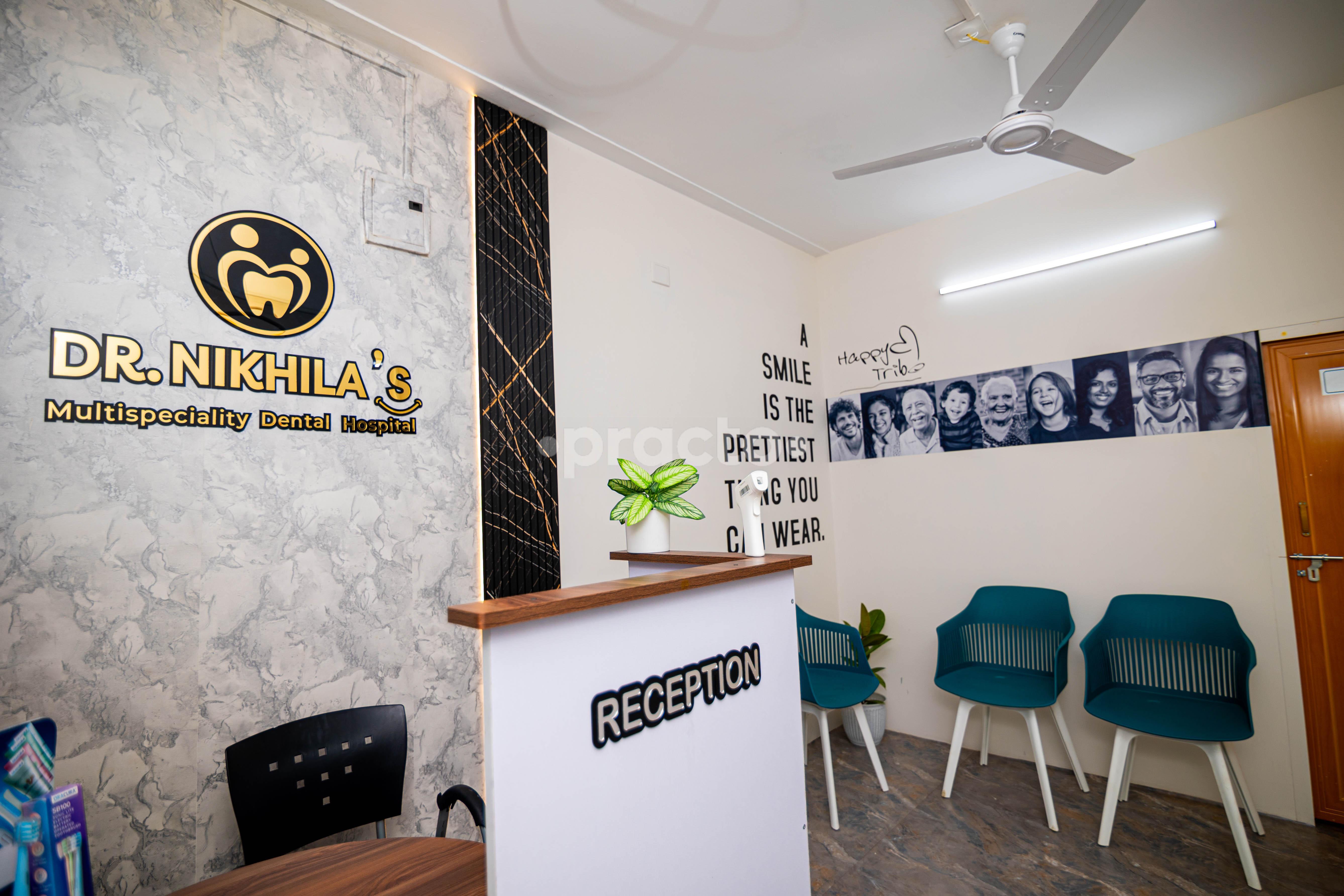 Reception Area at Dr. Nikhila's MultiSpeciality Dental Hospital Srinivasa Nagar Tirupati